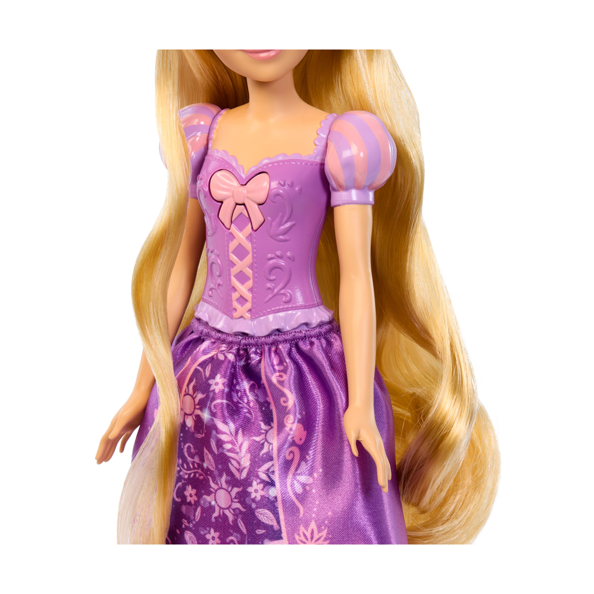 Mattel disney princess - rapunzel cantante, bambola bionda con abito viola che canta la canzone "aspettando una nuova vita" in 4 lingue - Barbie