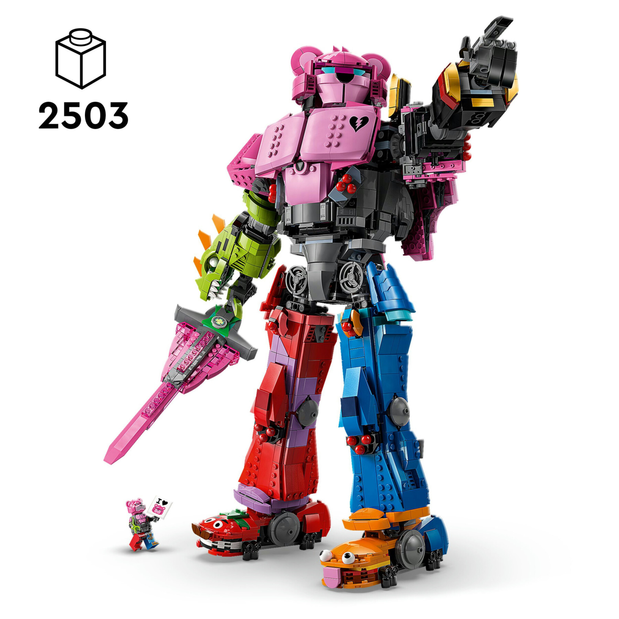 Lego fortnite 77078 - leader squadra mecha da esposizione con minifigure - Lego