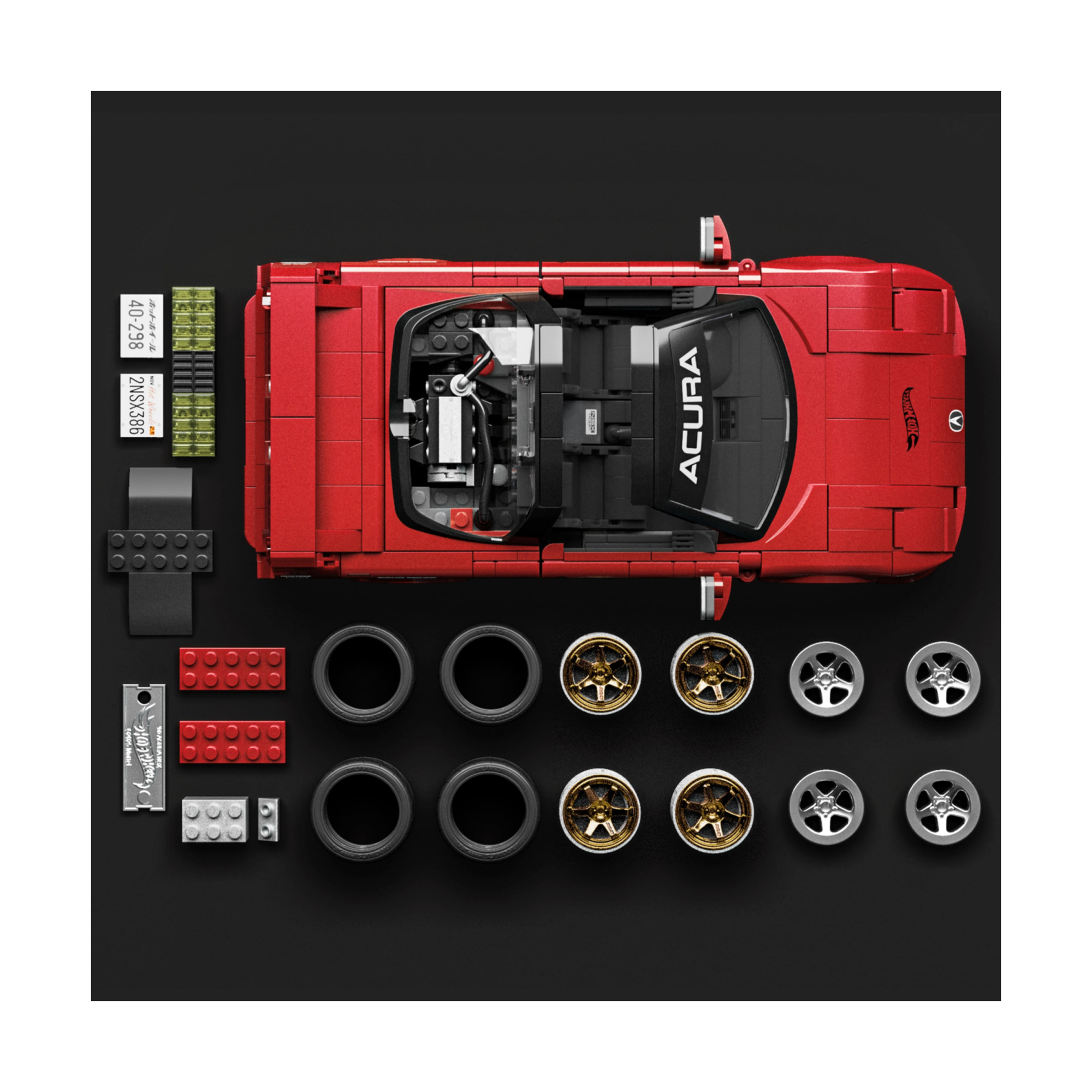 ​​mattel brick shop hot wheels - ’90 acura nsx serie elite, set da costruire con 876 pezzi, dettagli realistici e adesivi - BRICK SHOP, Hot Wheels