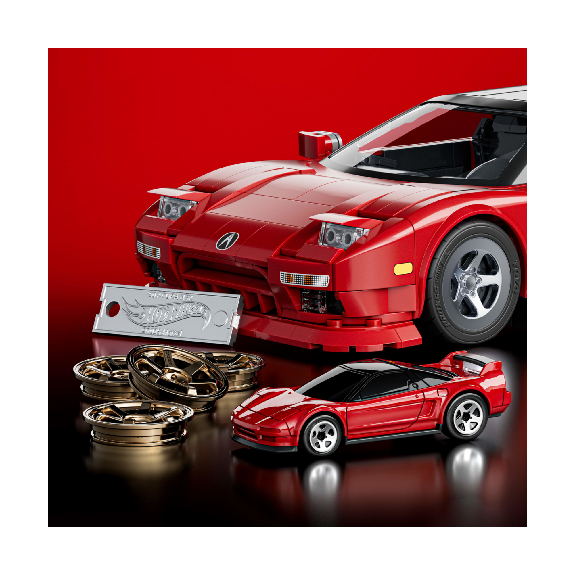 ​​mattel brick shop hot wheels - ’90 acura nsx serie elite, set da costruire con 876 pezzi, dettagli realistici e adesivi - BRICK SHOP, Hot Wheels