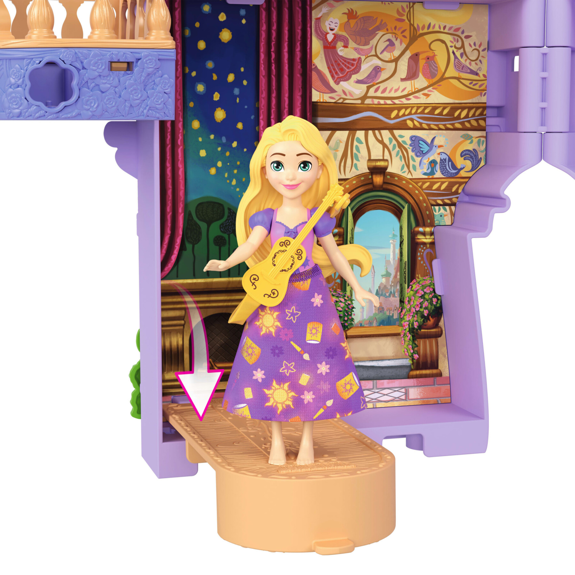 Mattel disney princess - la torre di rapunzel, set componibile ispirato al film con rapunzel, pascal e 7 accessori - DISNEY PRINCESS