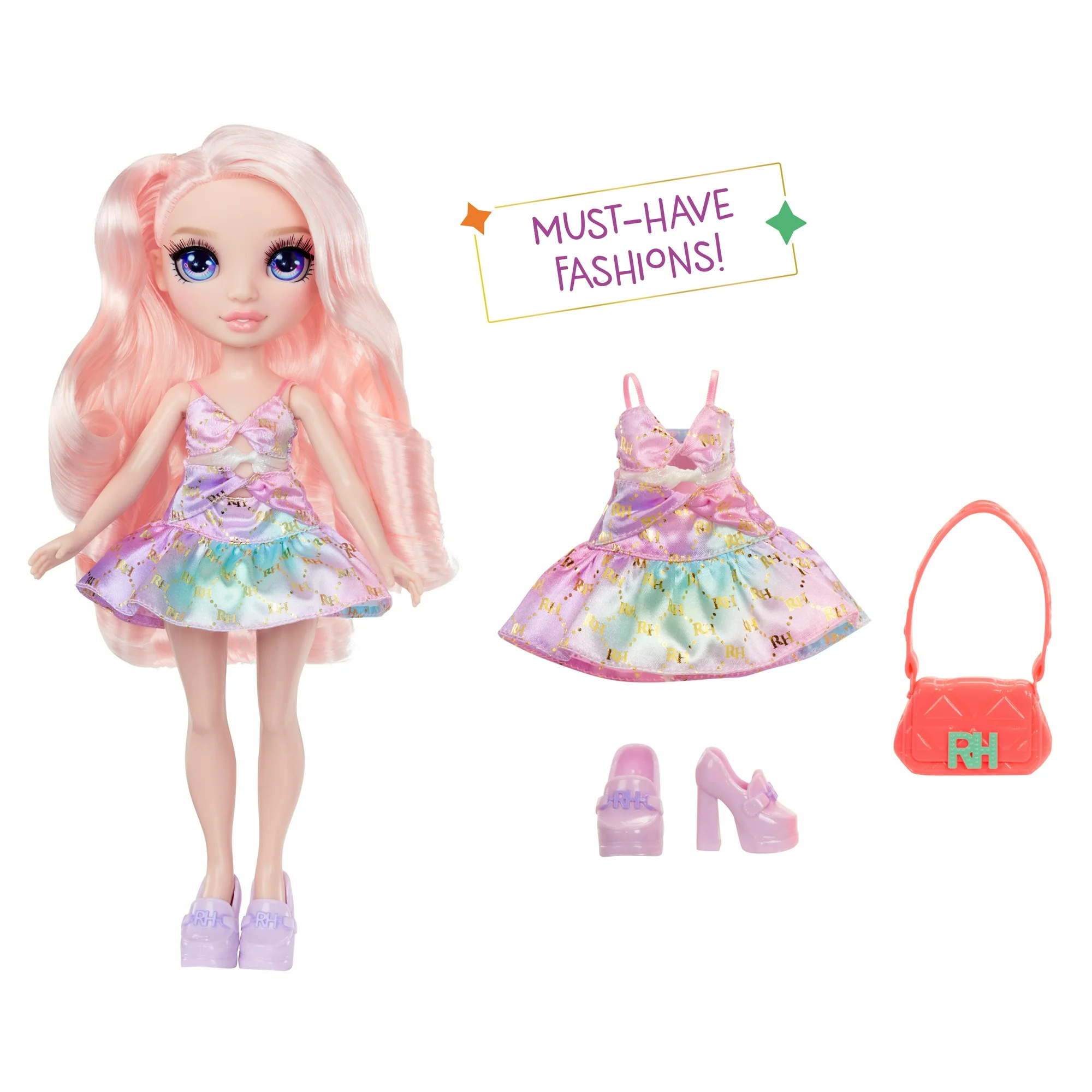 Rainbow high bella - bambola fashion rosa 28 cm - Rainbow High