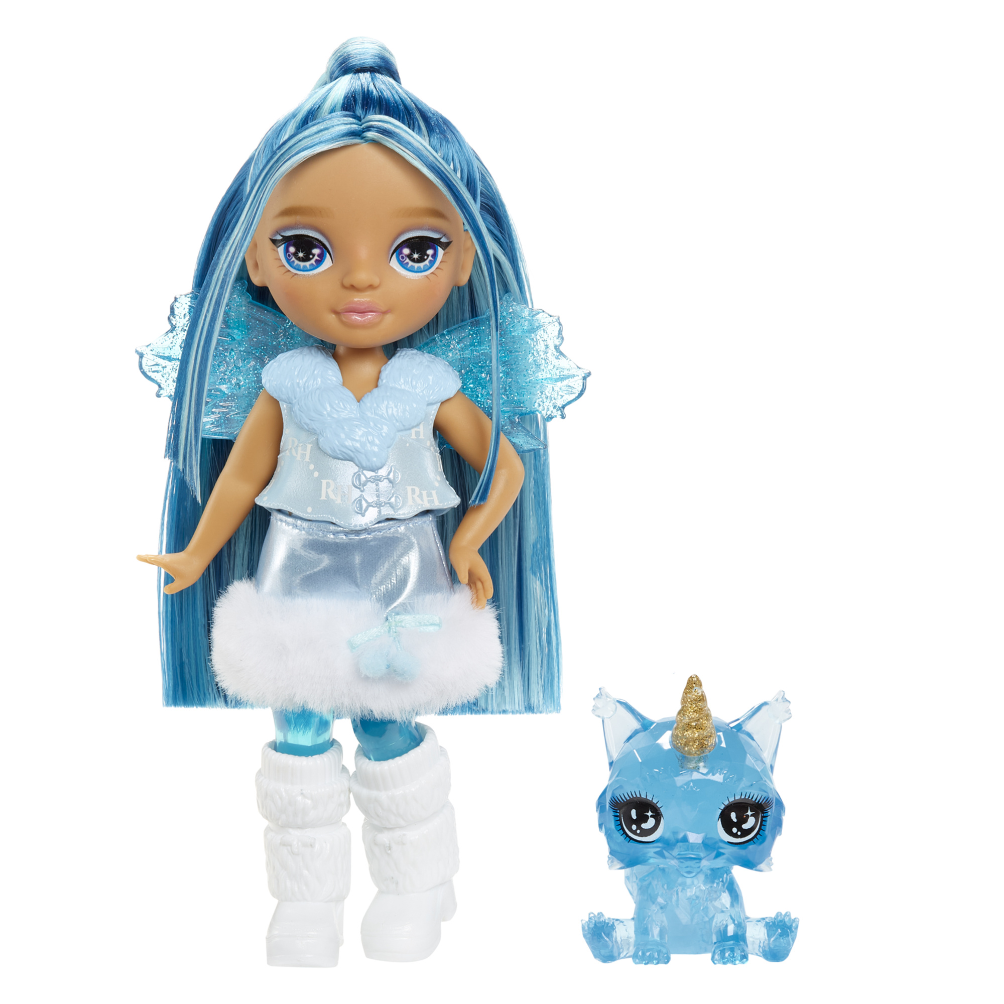 Rainbow high littles - fairy doll  singola assortita 14 cm con pet fantasy - Rainbow High