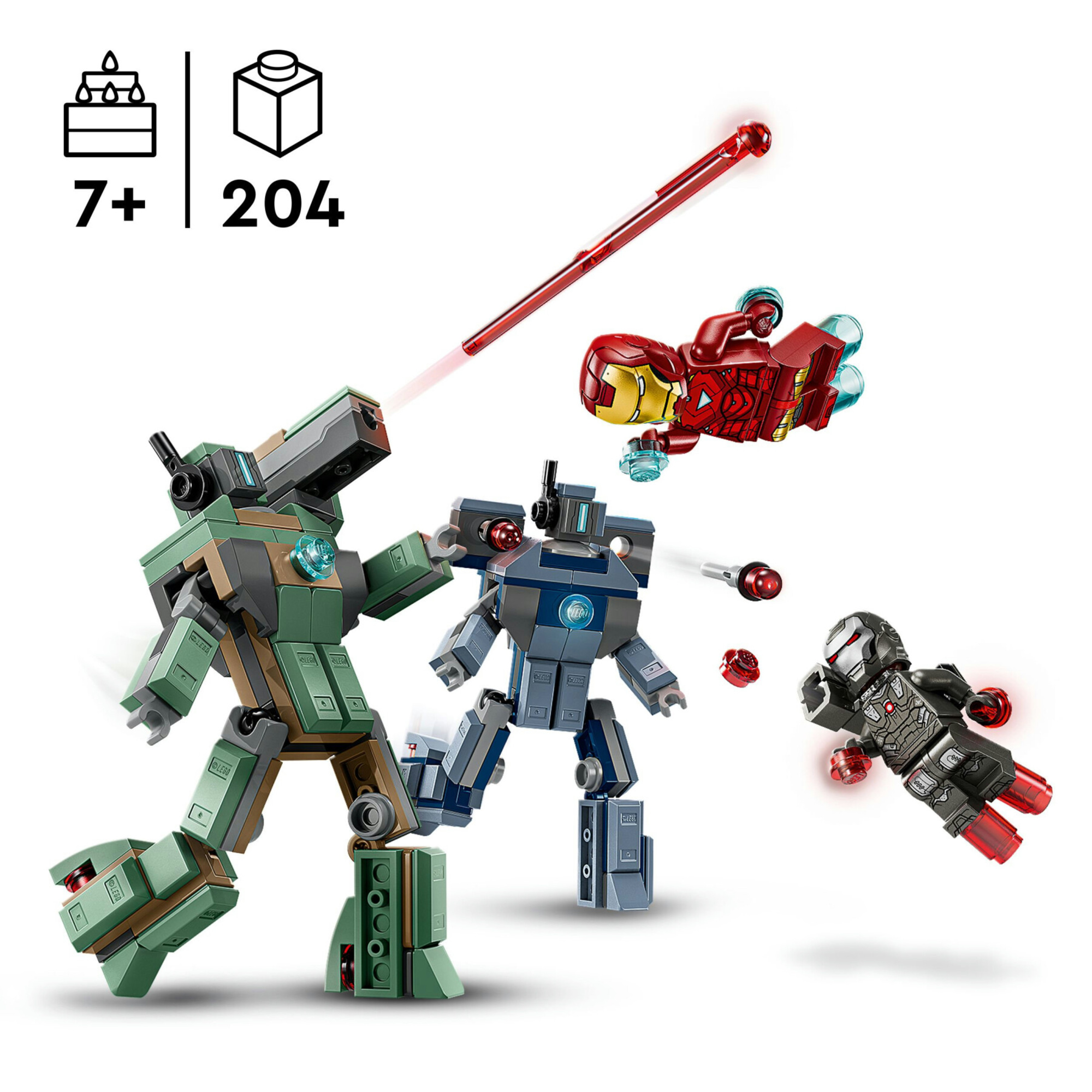 Lego marvel 76320 - iron man e war machine vs droni con action figure 7+ - LEGO SUPER HEROES, Lego