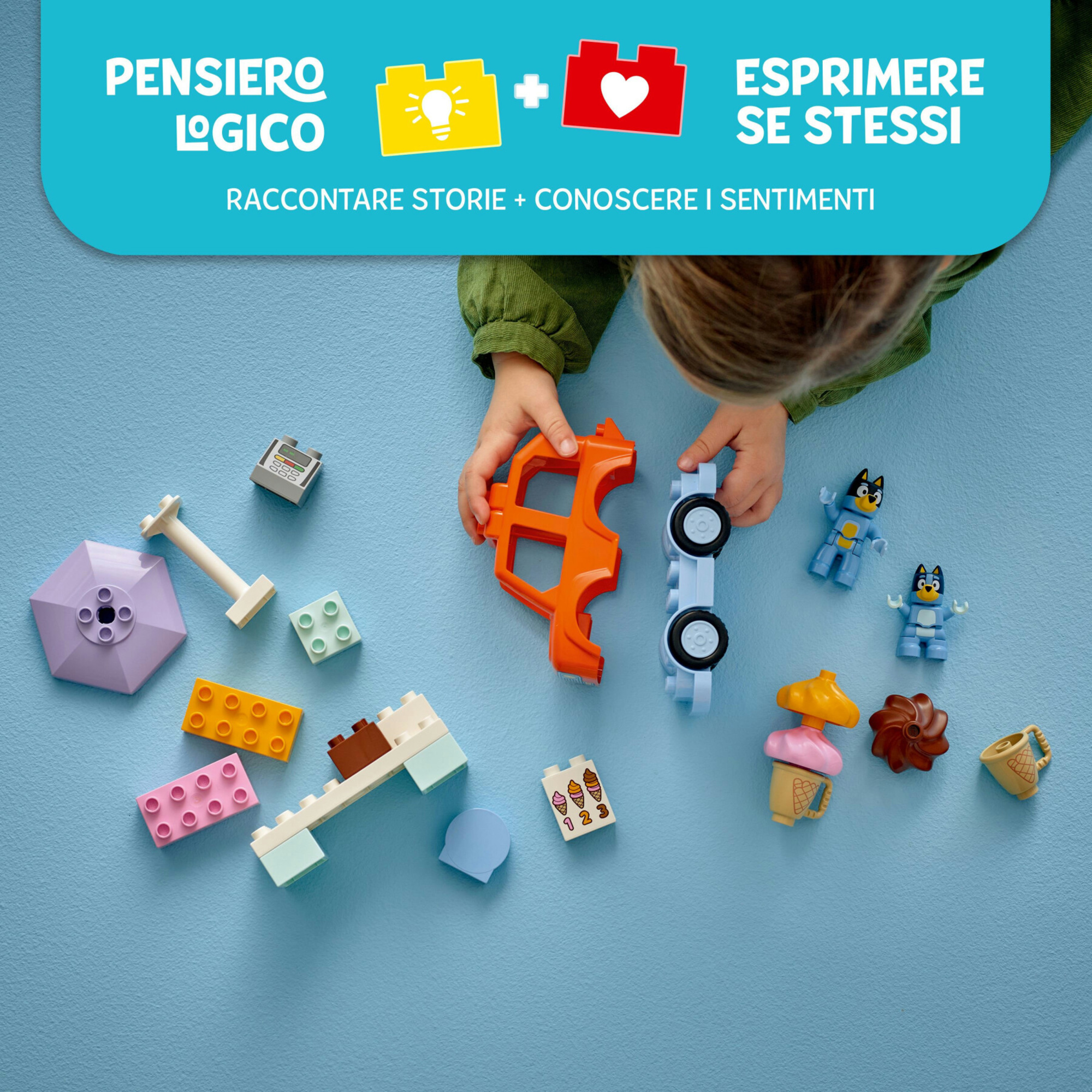 Lego 10458 - duplo gelateria bluey con macchina e 2 figure, 2+ anni - LEGO DUPLO, Lego