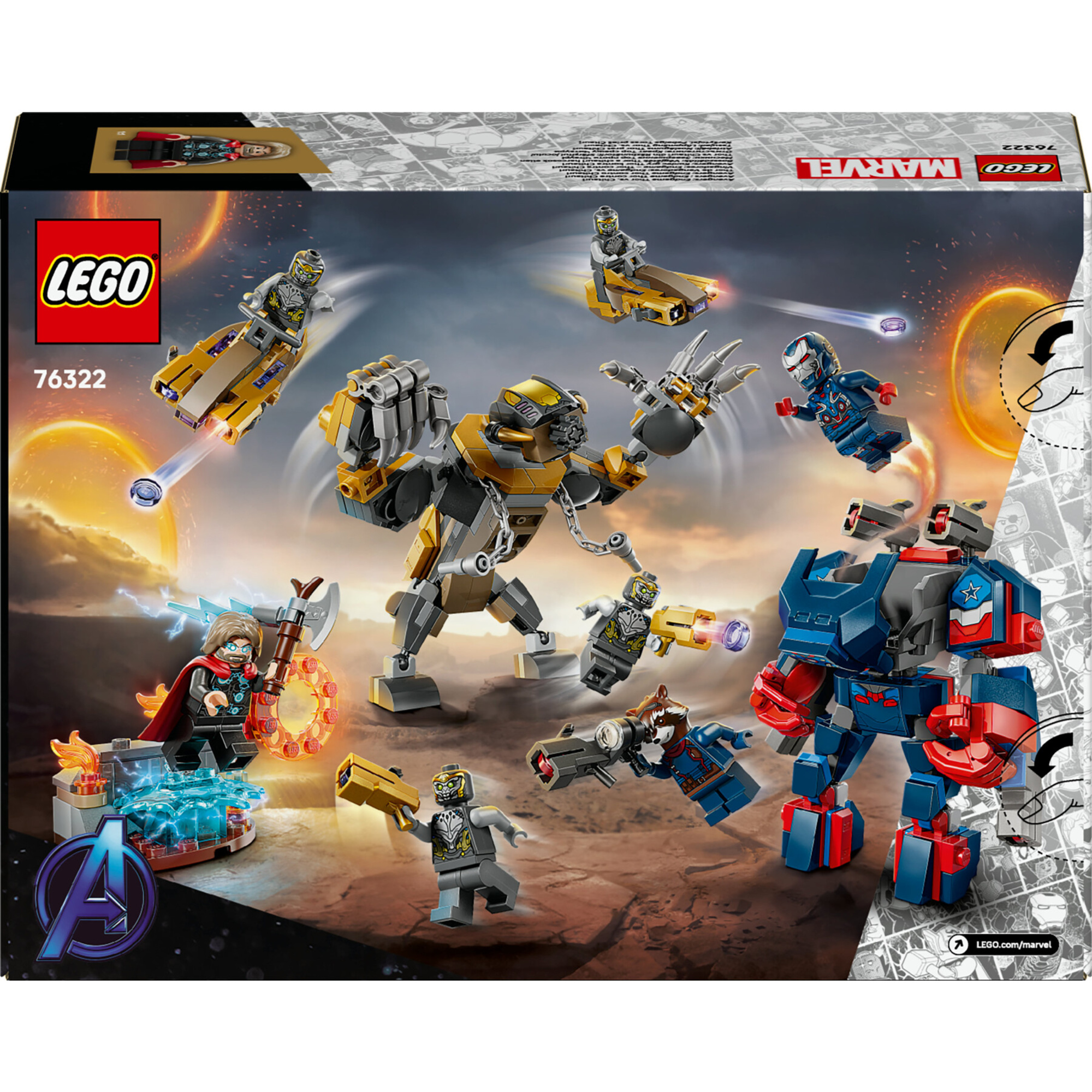 Lego marvel 76322 - thor vs chitauri con mech e 7 minifigure 8+ - LEGO SUPER HEROES, Lego