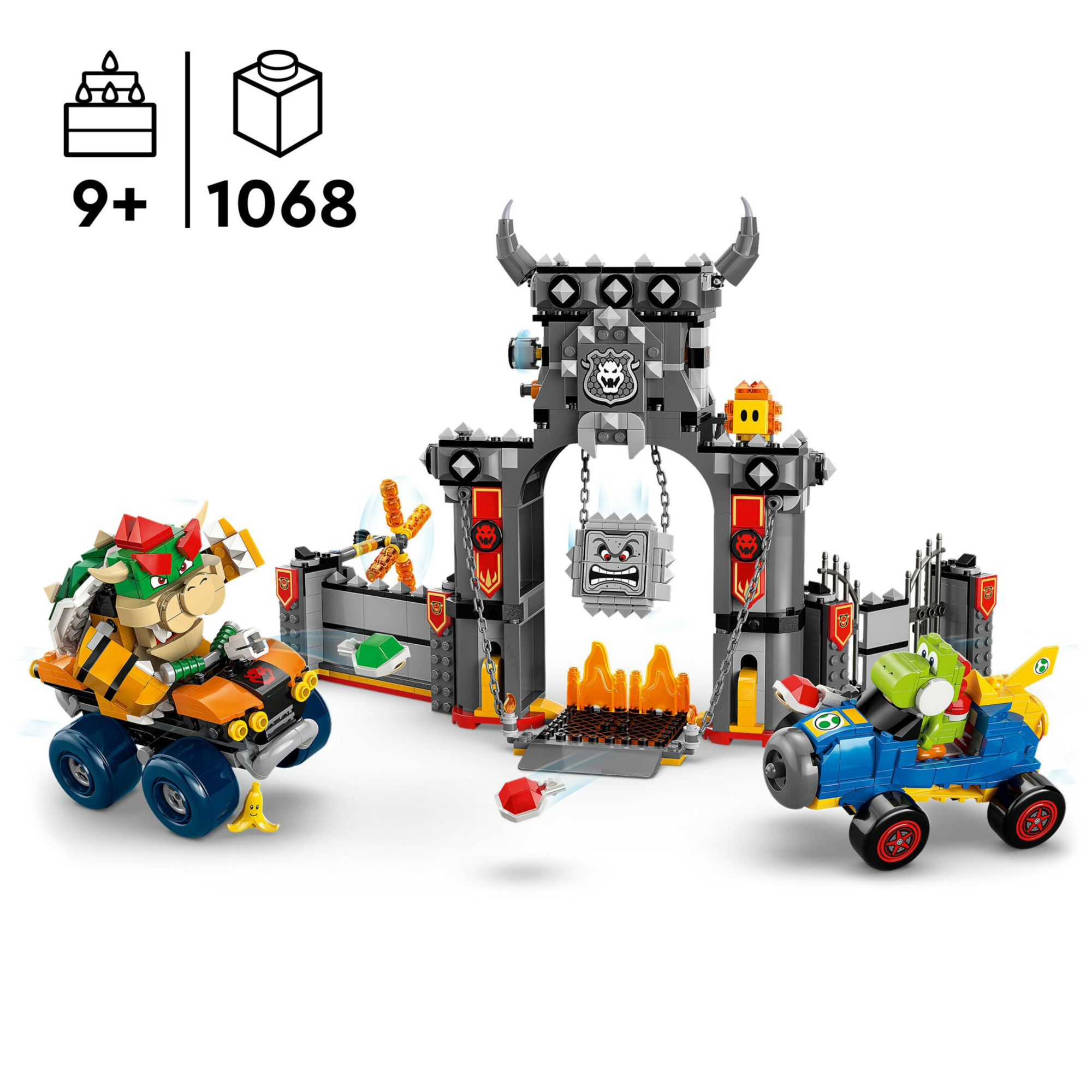 Lego 72039 - mario kart castello di bowser con 2 macchine, 9+ anni - LEGO® Super Mario™, Lego