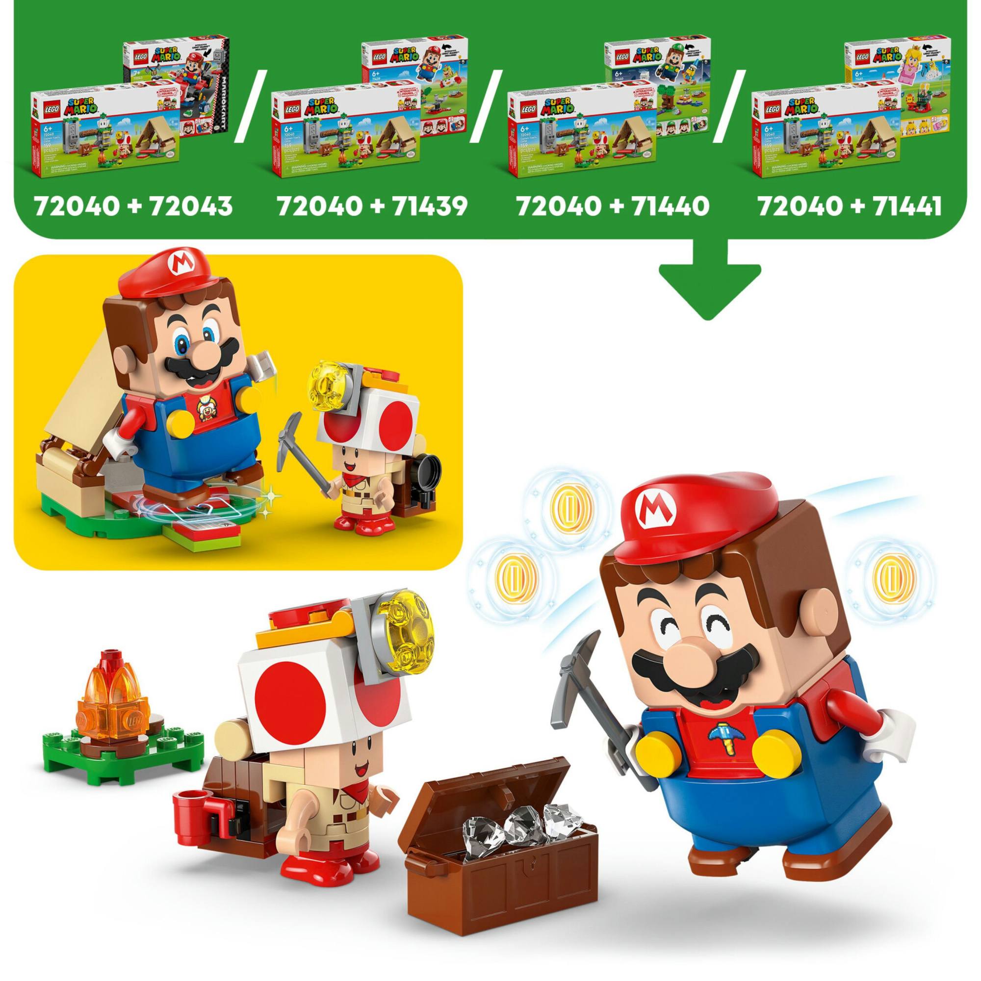 Lego super mario 72040 - campeggio con capitan toad, 6+ anni - LEGO® Super Mario™, Lego