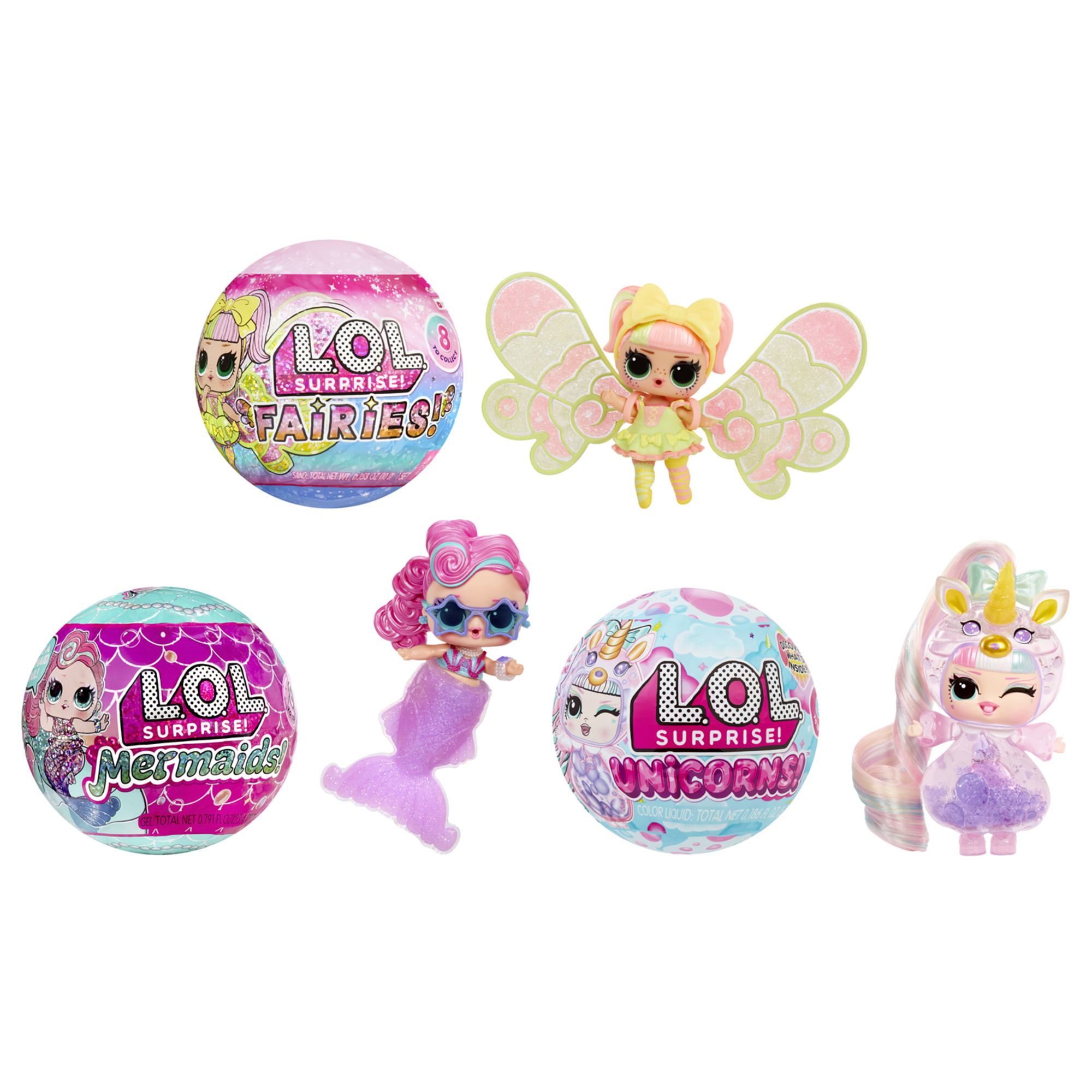 Lol surprise tots just add water: confezione con 3 bambole fantasy personalizzabili e più di 25 sorprese - L.O.L SURPRISE