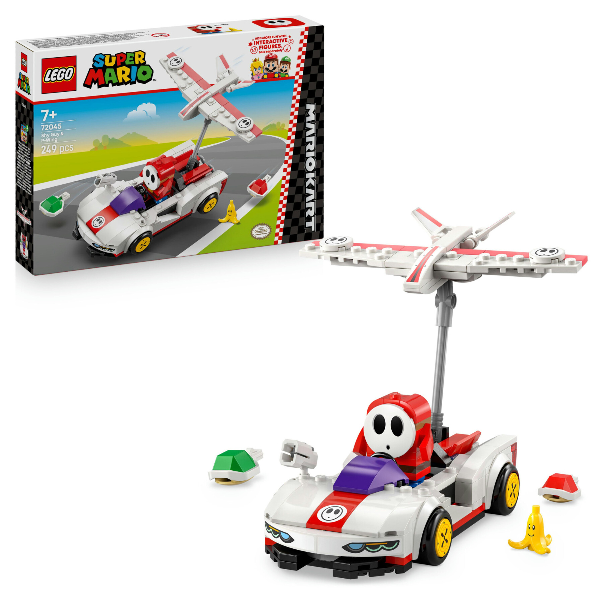 Lego 72045 - mario kart tipo timido con aliante e gusci, 7+ anni - LEGO® Super Mario™, Lego