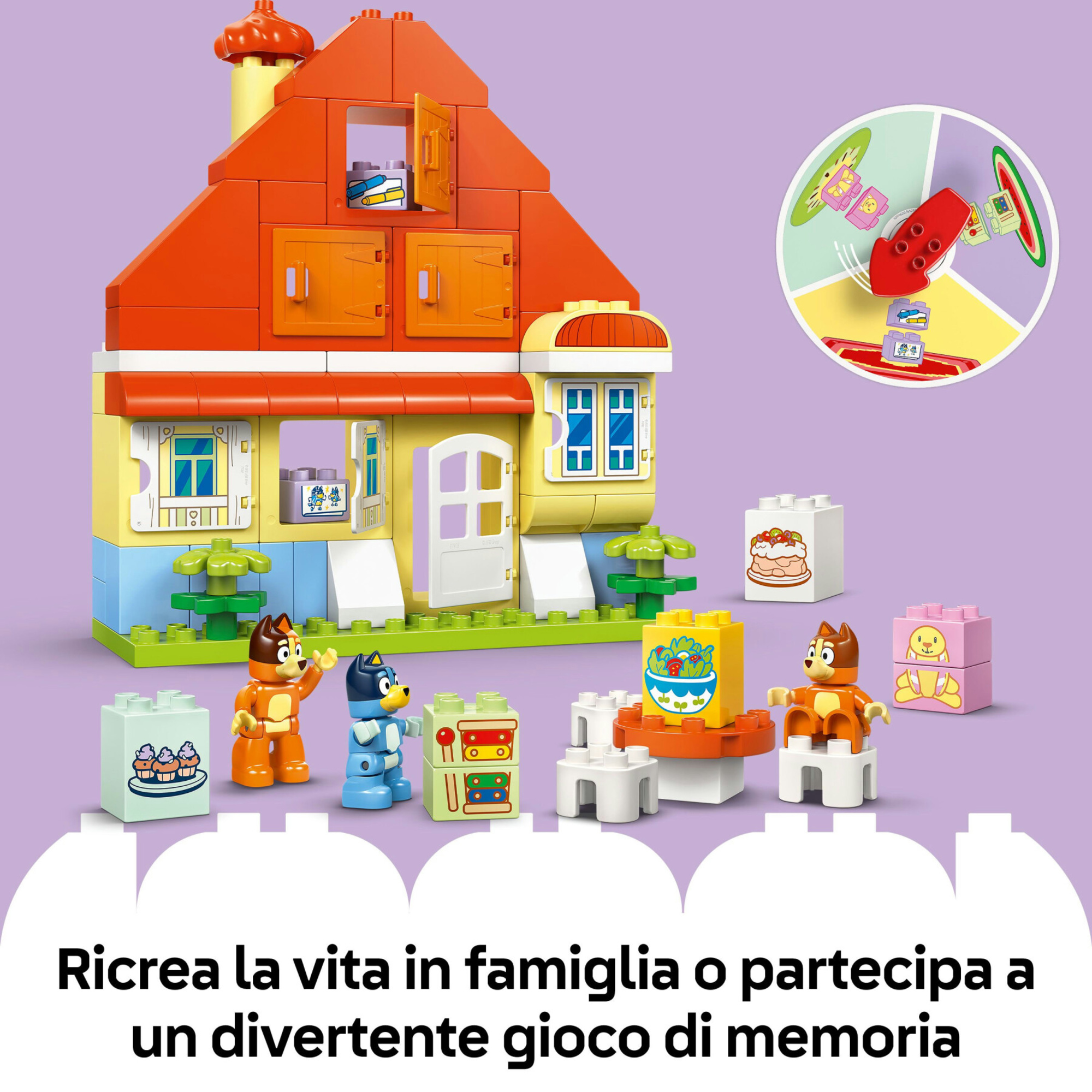 Lego 10459 - duplo casa bluey con gioco memoria e tabellone, 3+ anni - LEGO DUPLO, Lego