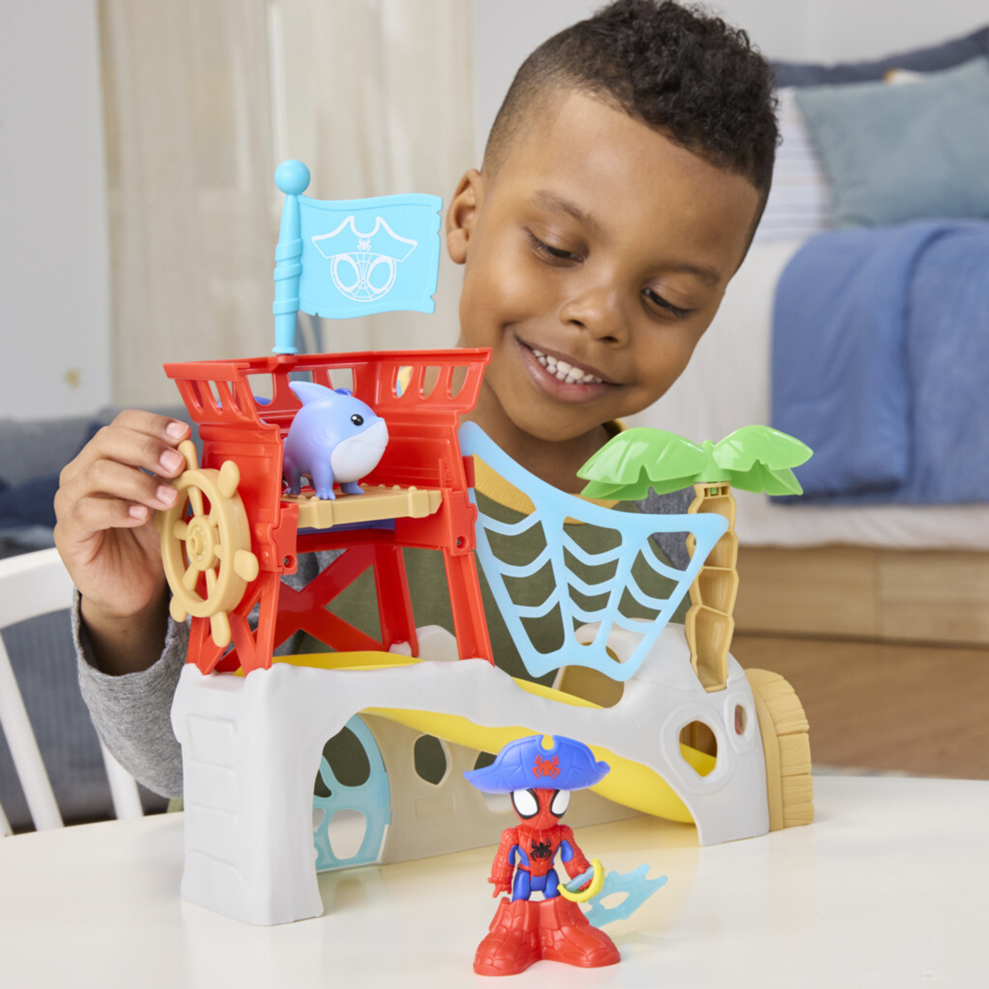 Spidey water web playset isola dei pirati - SPIDEY
