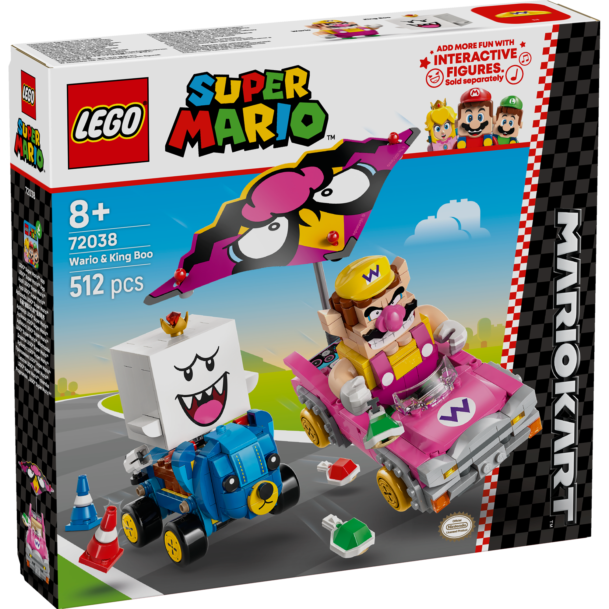 Lego 72038 - mario kart wario vs re boo con 2 veicoli, 8+ anni - Lego