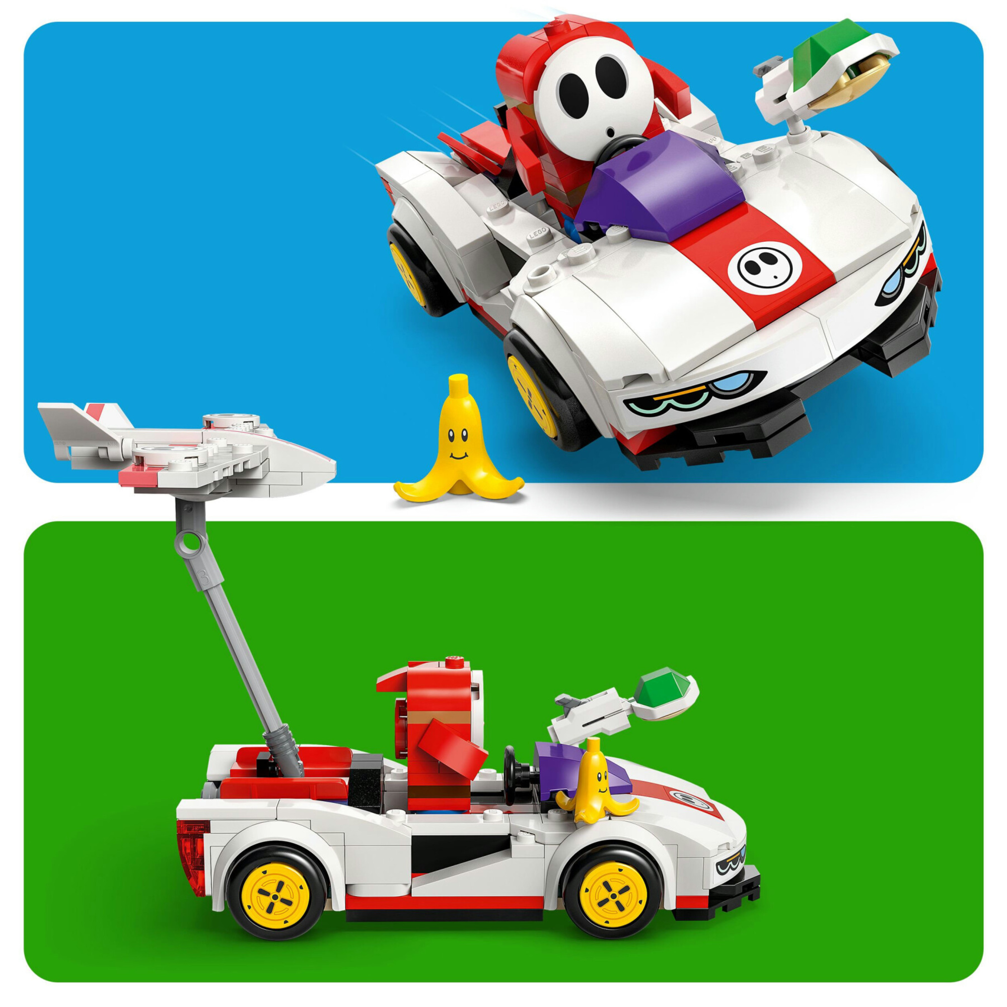 Lego 72045 - mario kart tipo timido con aliante e gusci, 7+ anni - LEGO® Super Mario™, Lego