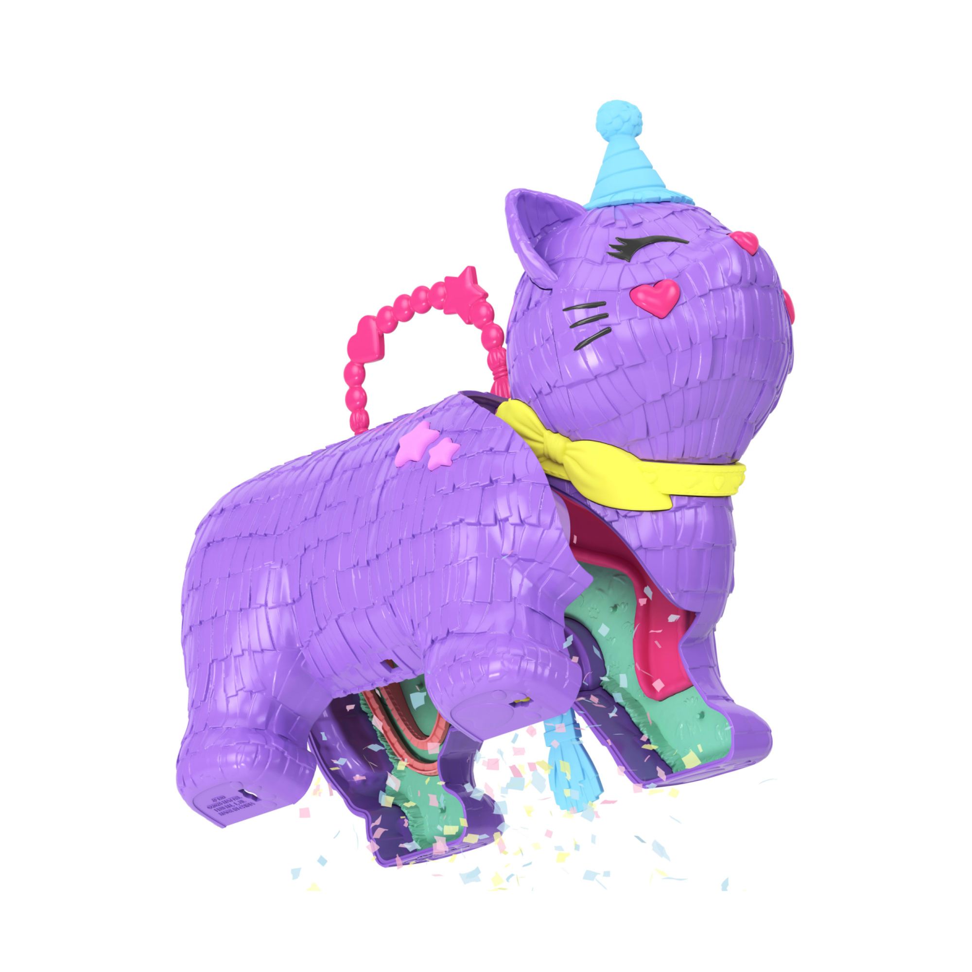 Polly pocket - gattino delle feste, set pignatta con ruota panoramica, include 2 mini bambole, cuccioli e 23 accessori - Polly Pocket