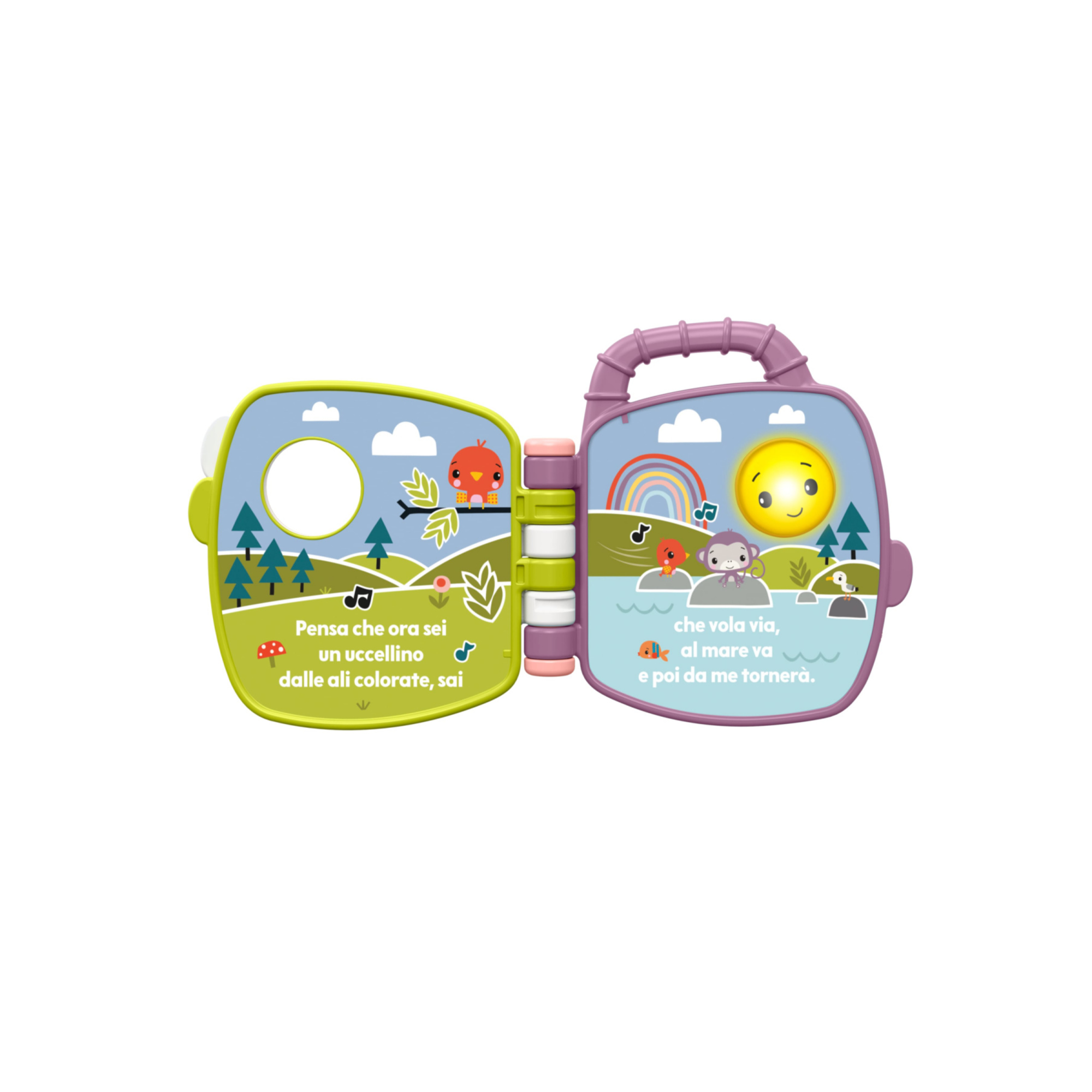 Fisher-price - il libro delle canzoncine della scimmietta viola, con luci e suoni per l'apprendimento, versione in italiano - FISHER PRICE