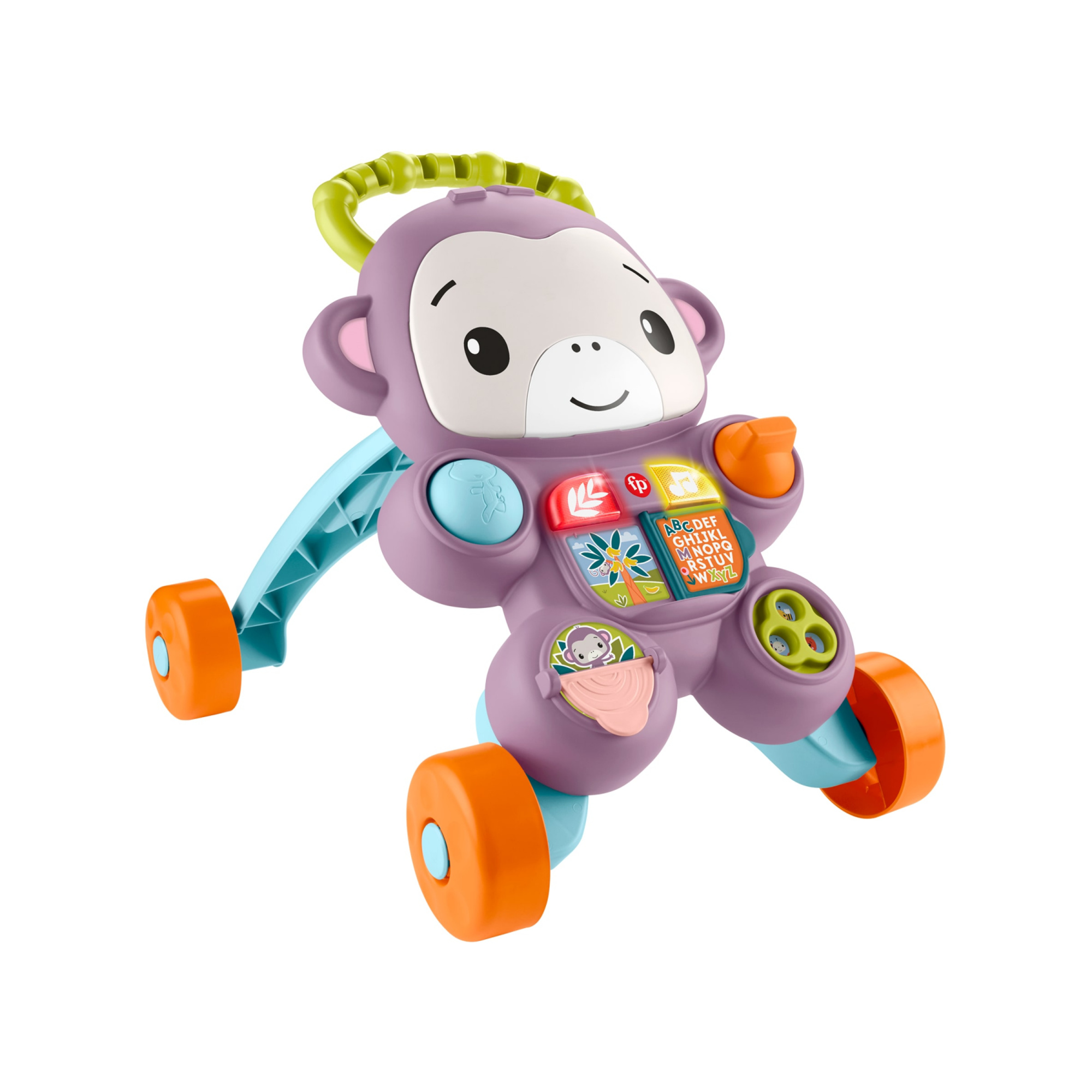 Fisher-price - scimmietta viola primi passi, set per imparare a camminare con musica, luci e attività, 2 modalità di gioco da seduti e in piedi - FISHER PRICE