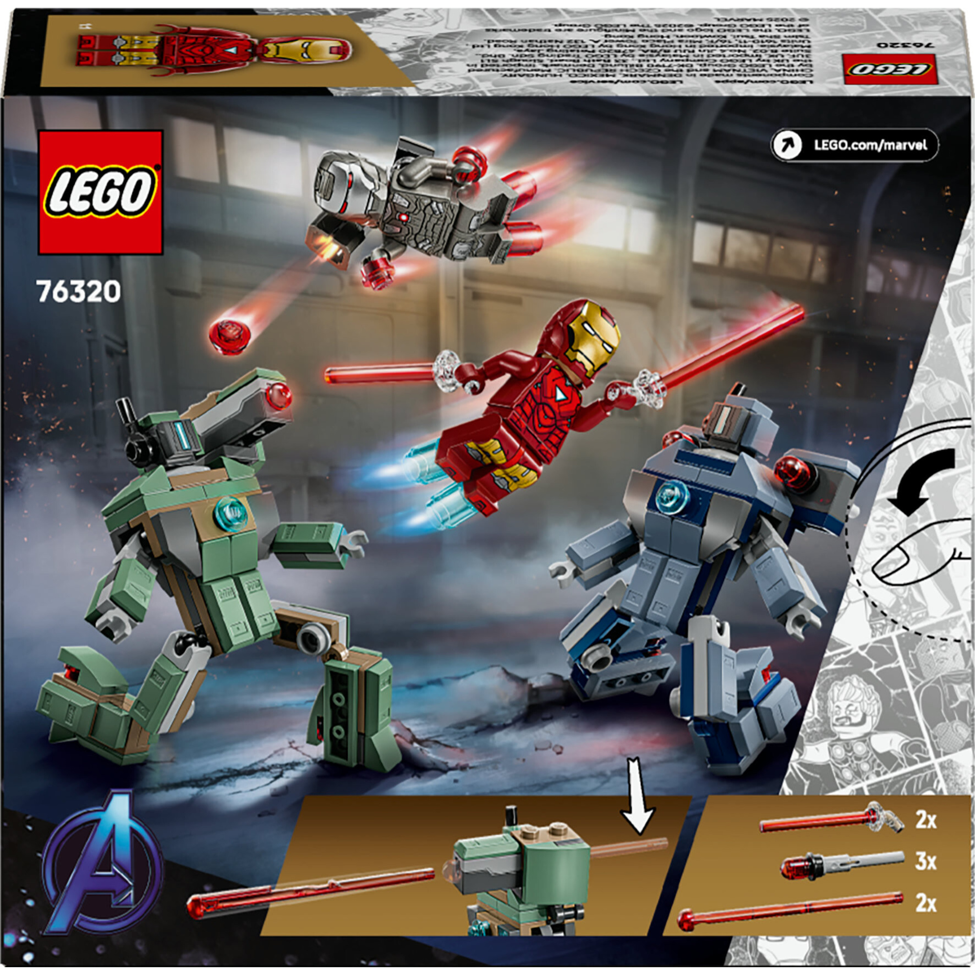 Lego marvel 76320 - iron man e war machine vs droni con action figure 7+ - LEGO SUPER HEROES, Lego