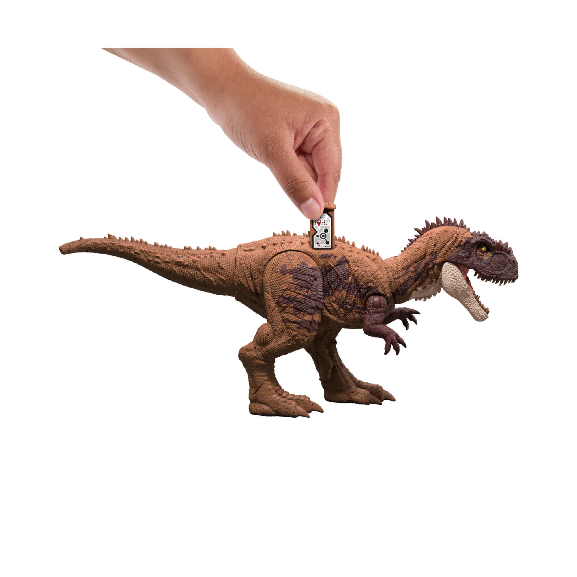 Mattel jurassic world - kryptops ruggito selvaggio, dinosauro snodato con ruggito feroce e azione d'attacco inclusa - Jurassic World