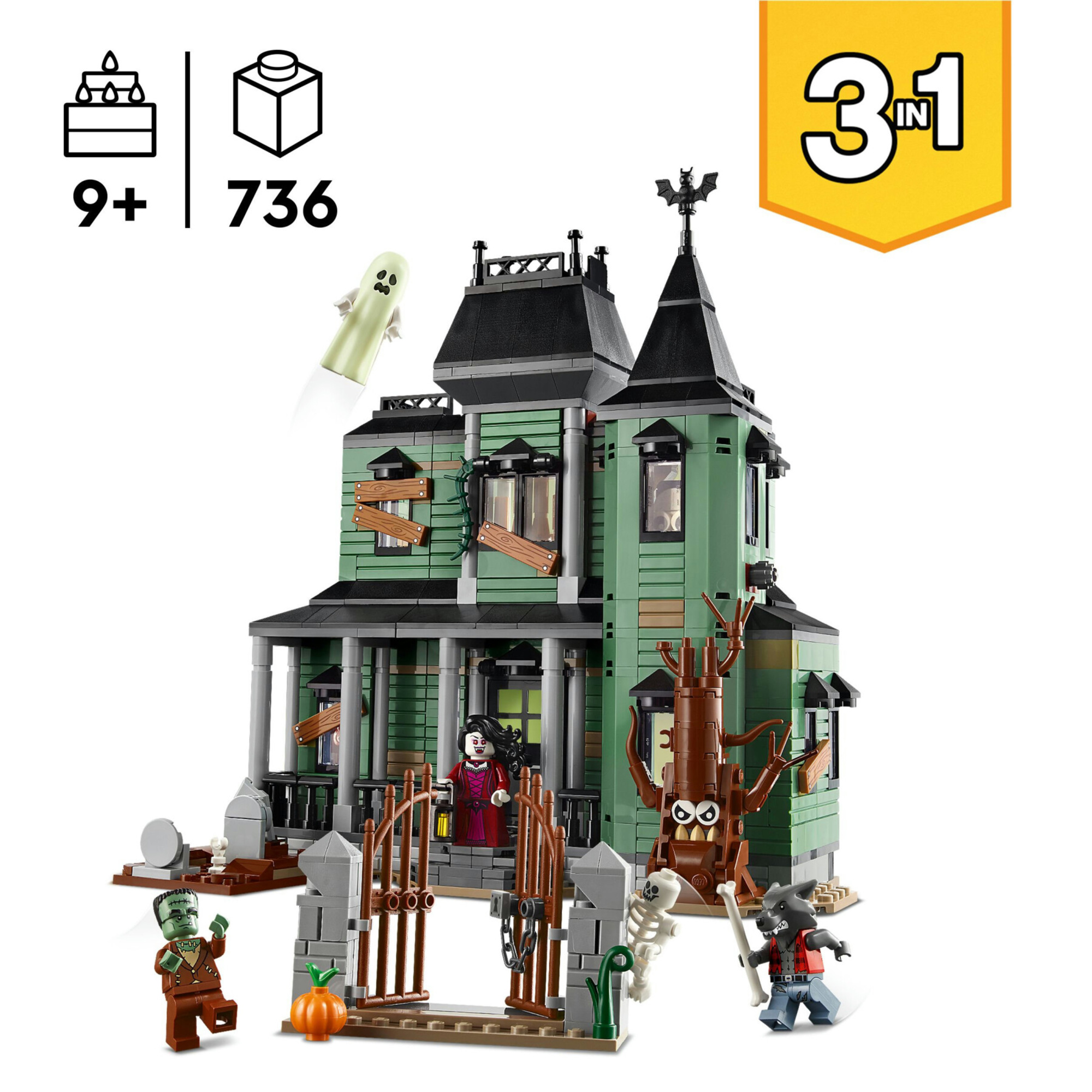Lego creator 31167 - villa spettrale 3in1: nave fantasma o treno 9+ - LEGO CREATOR, Lego