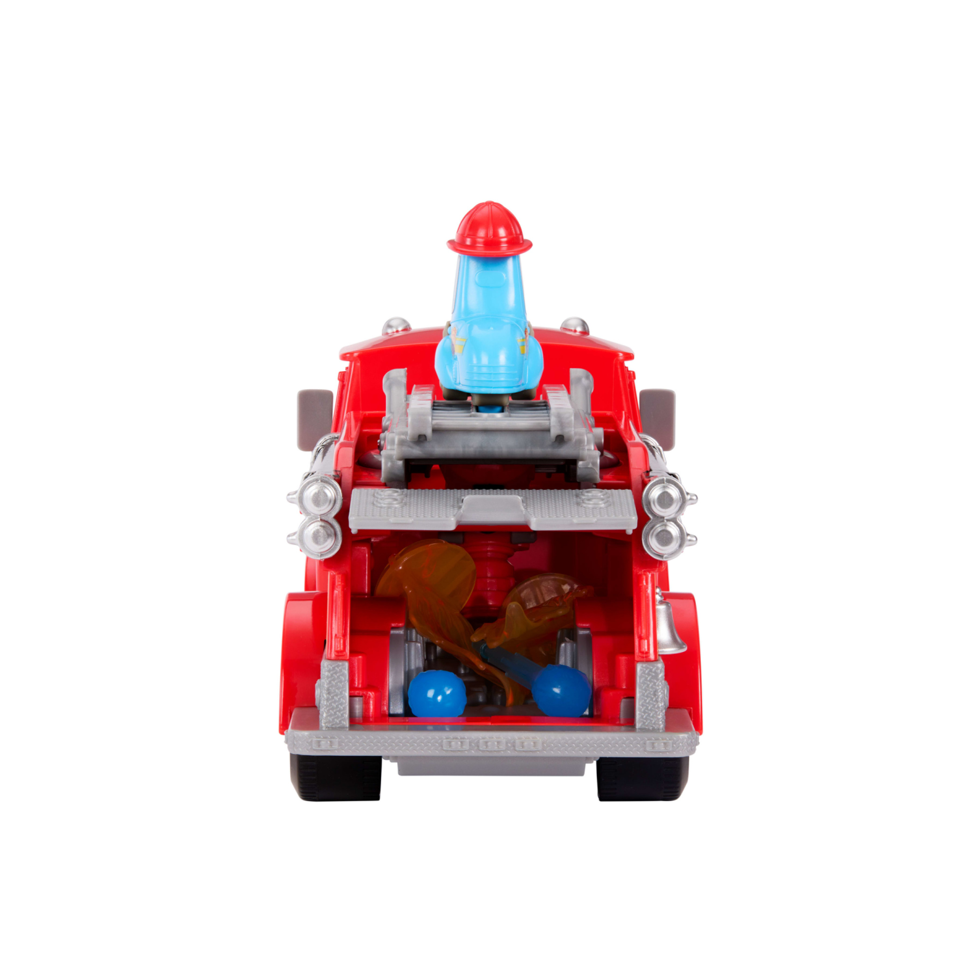 Mattel cars - sfreccia e soccorri red e guido pompieri, set con camion dei pompieri, 2 bersagli a forma di fiamma e 2 proiettili ad acqua - Cars