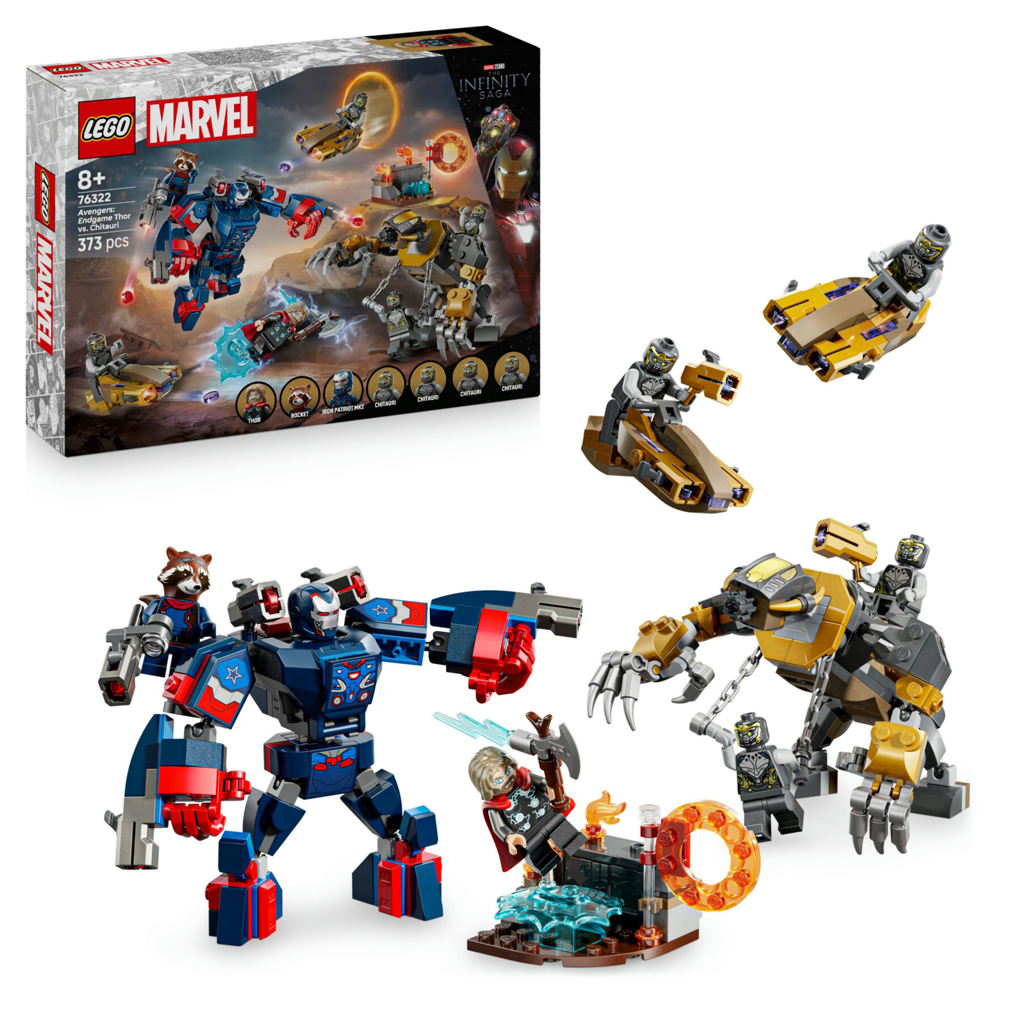 Lego marvel 76322 - thor vs chitauri con mech e 7 minifigure 8+ - LEGO SUPER HEROES, Lego