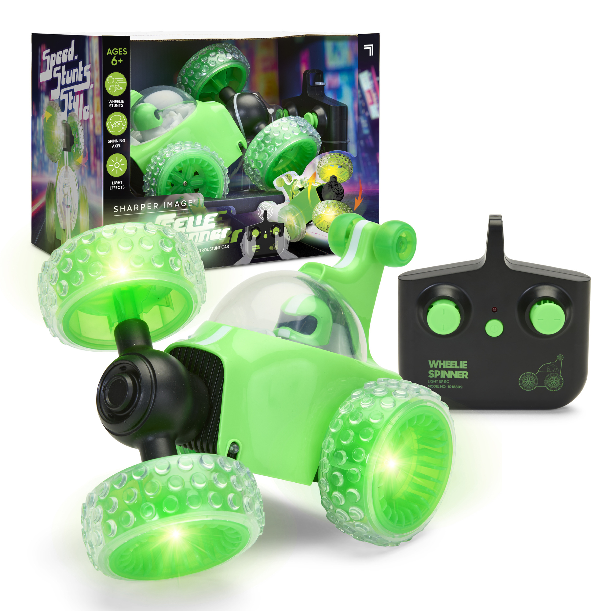 Auto rc wheelie spinner sharper image – acrobazie e led luminosi - Sharper Image