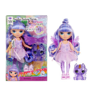 Rainbow high littles - fairy doll  singola assortita 14 cm con pet fantasy - Rainbow High