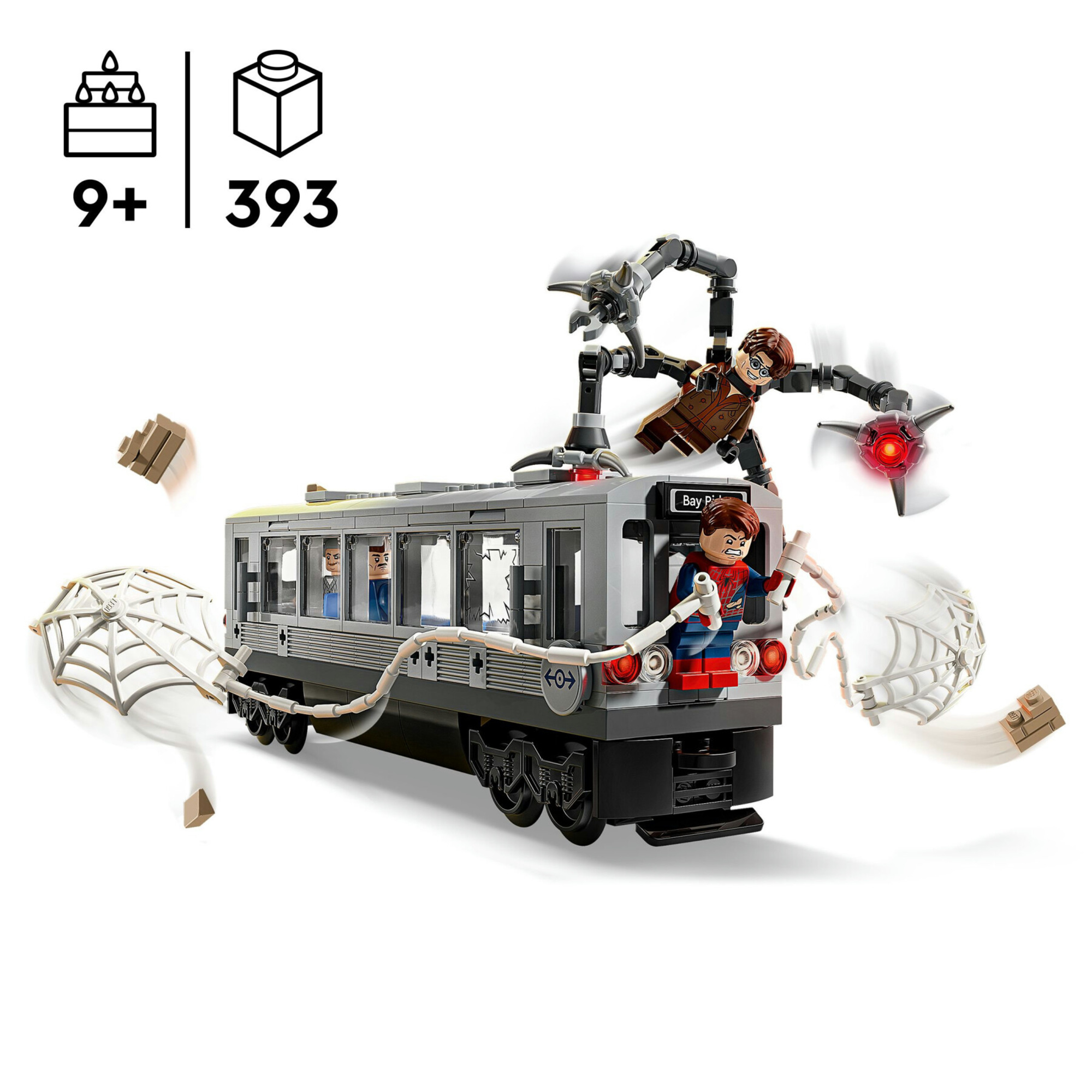 Lego marvel 76321 - spider-man vs doc ock sul treno con 4 minifigure 9+ - LEGO SUPER HEROES, Lego
