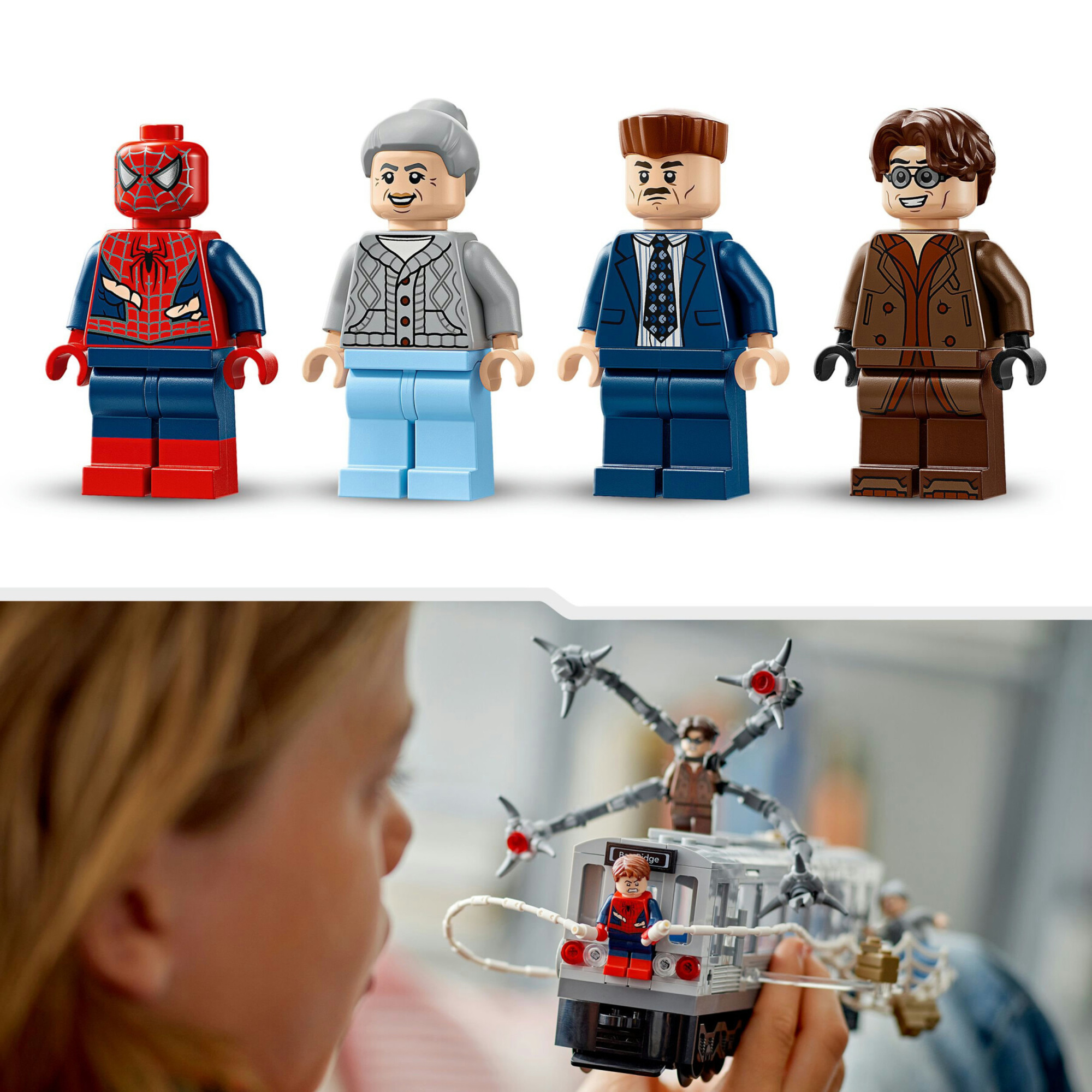 Lego marvel 76321 - spider-man vs doc ock sul treno con 4 minifigure 9+ - LEGO SUPER HEROES, Lego