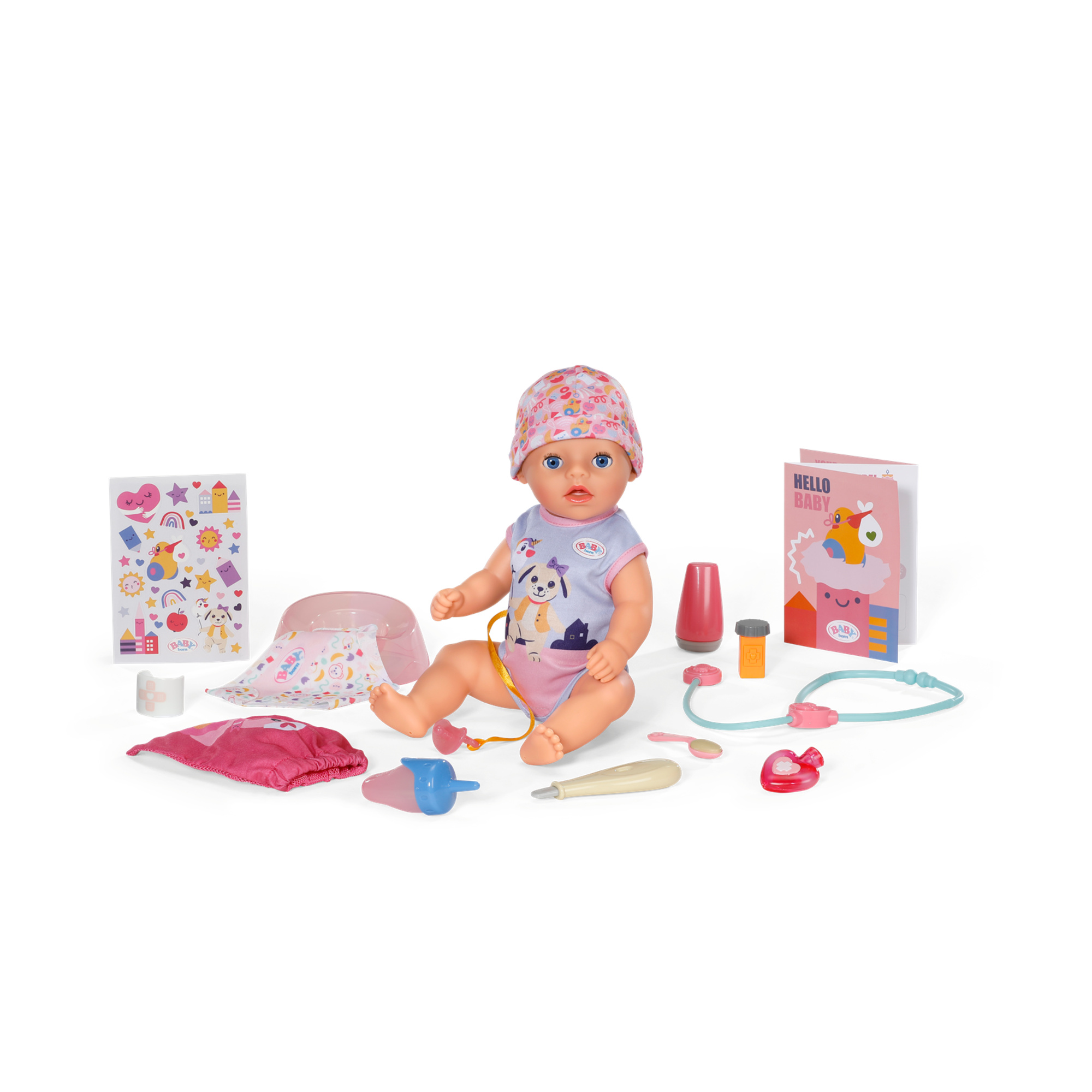 Baby born lena dottoressa 36cm, bambola con 7 funzioni per bambini da 1 anno, funziona senza batteria, con accessori come il dottore - BABY BORN