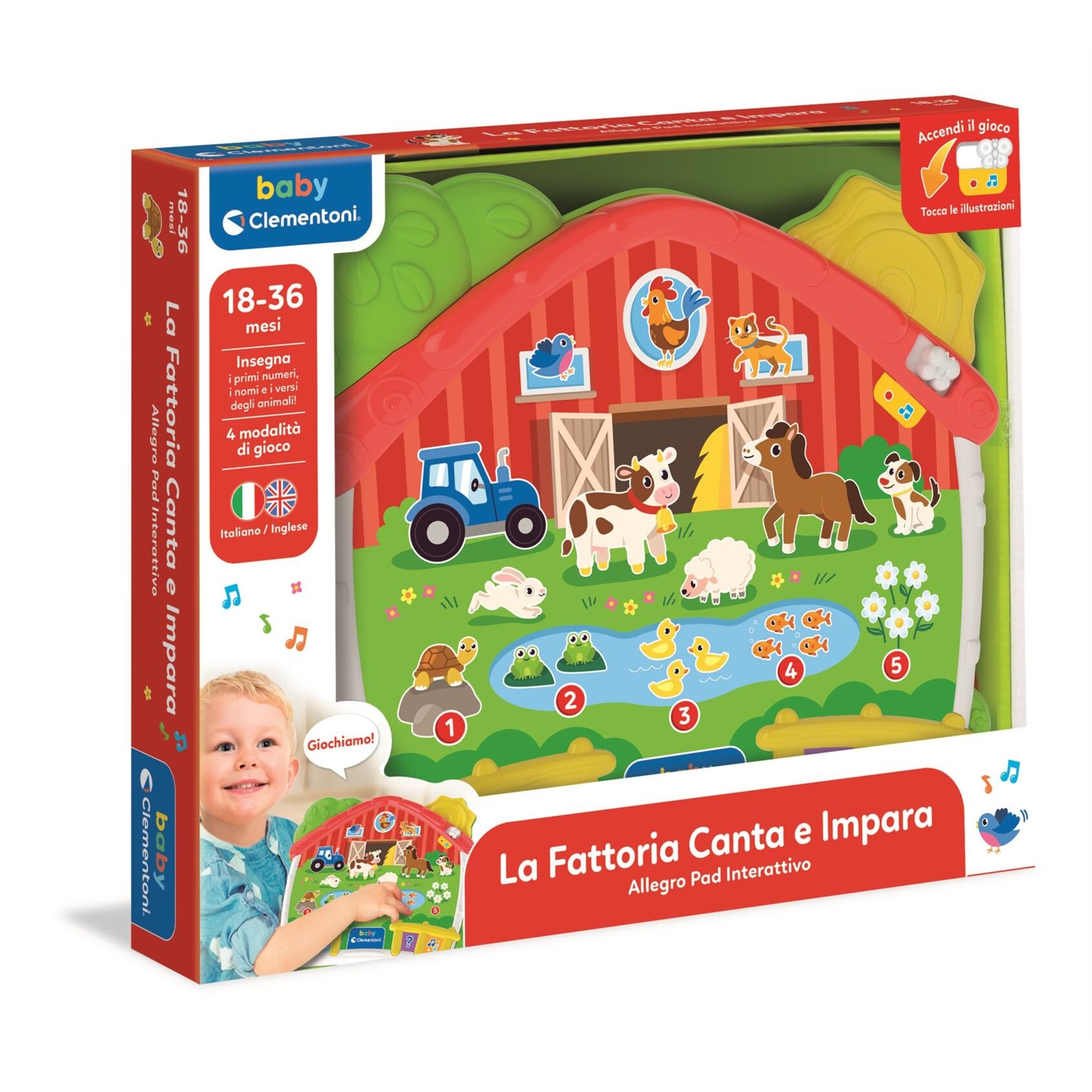 Fattoria musicale learn and sing 17516 - clementoni - BABY CLEMENTONI