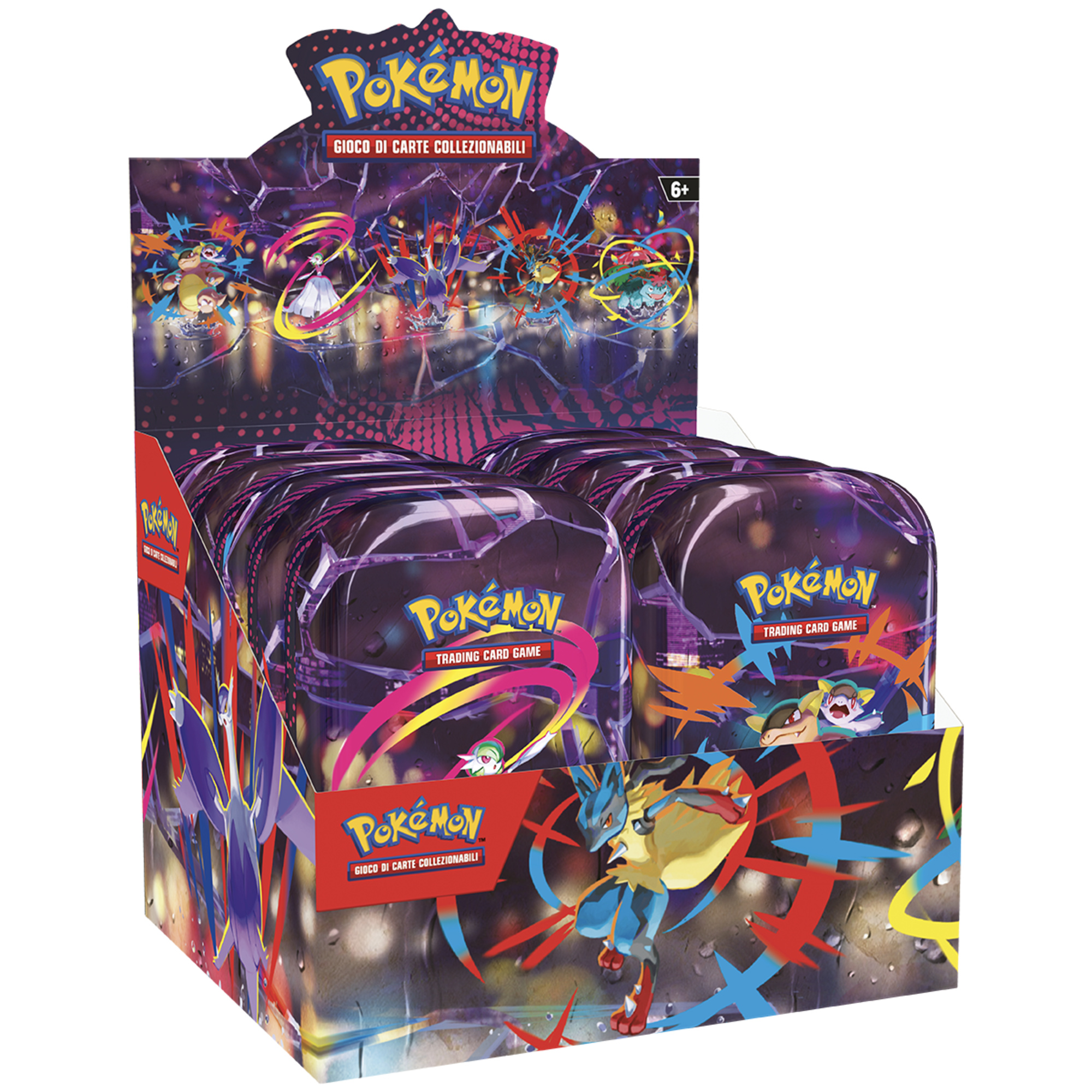 Pokémon - mini tin megaeroi - latta assortita da collezione con carte - POKEMON