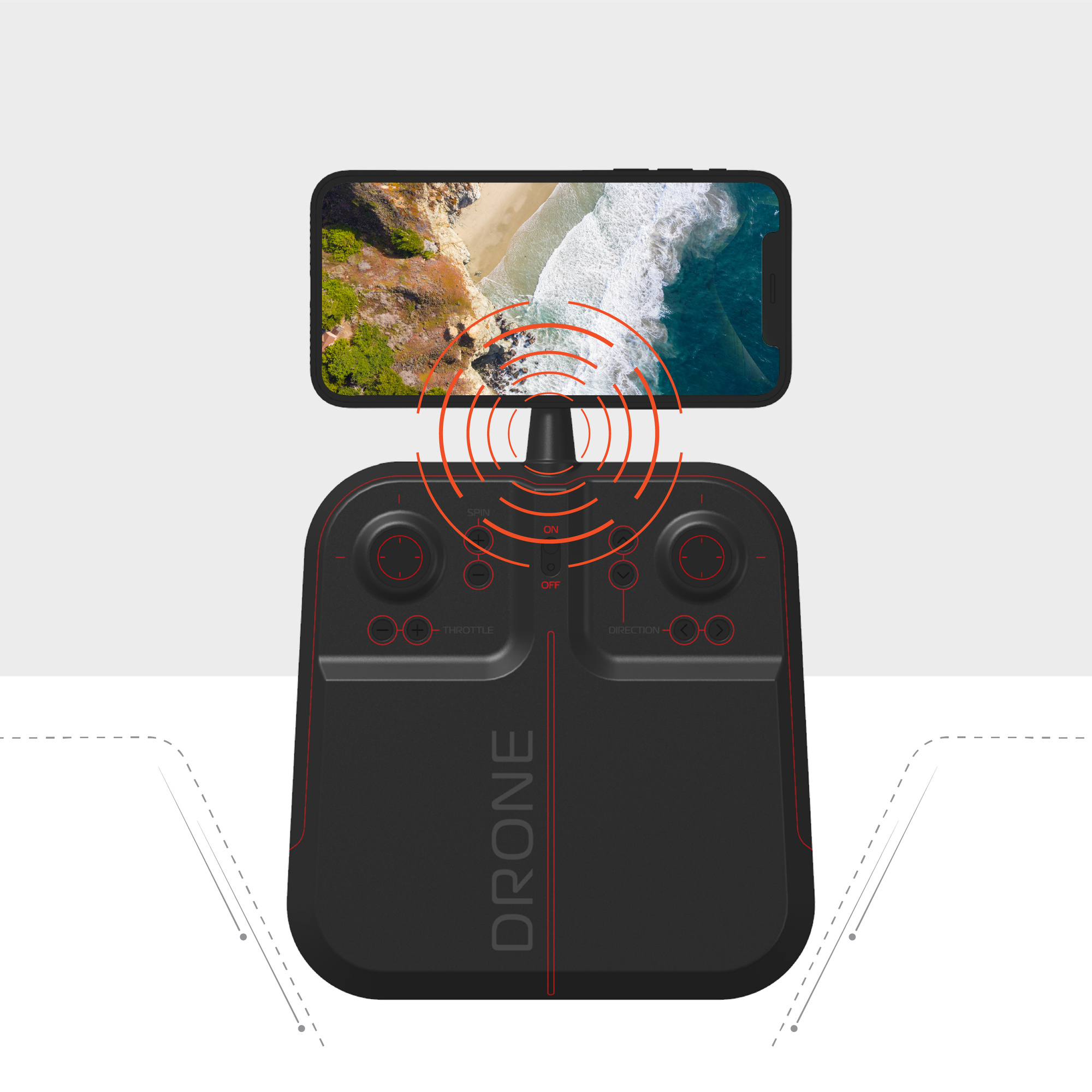 Mach x video drone 25cm con telecamera streaming - sharper image - Sharper Image