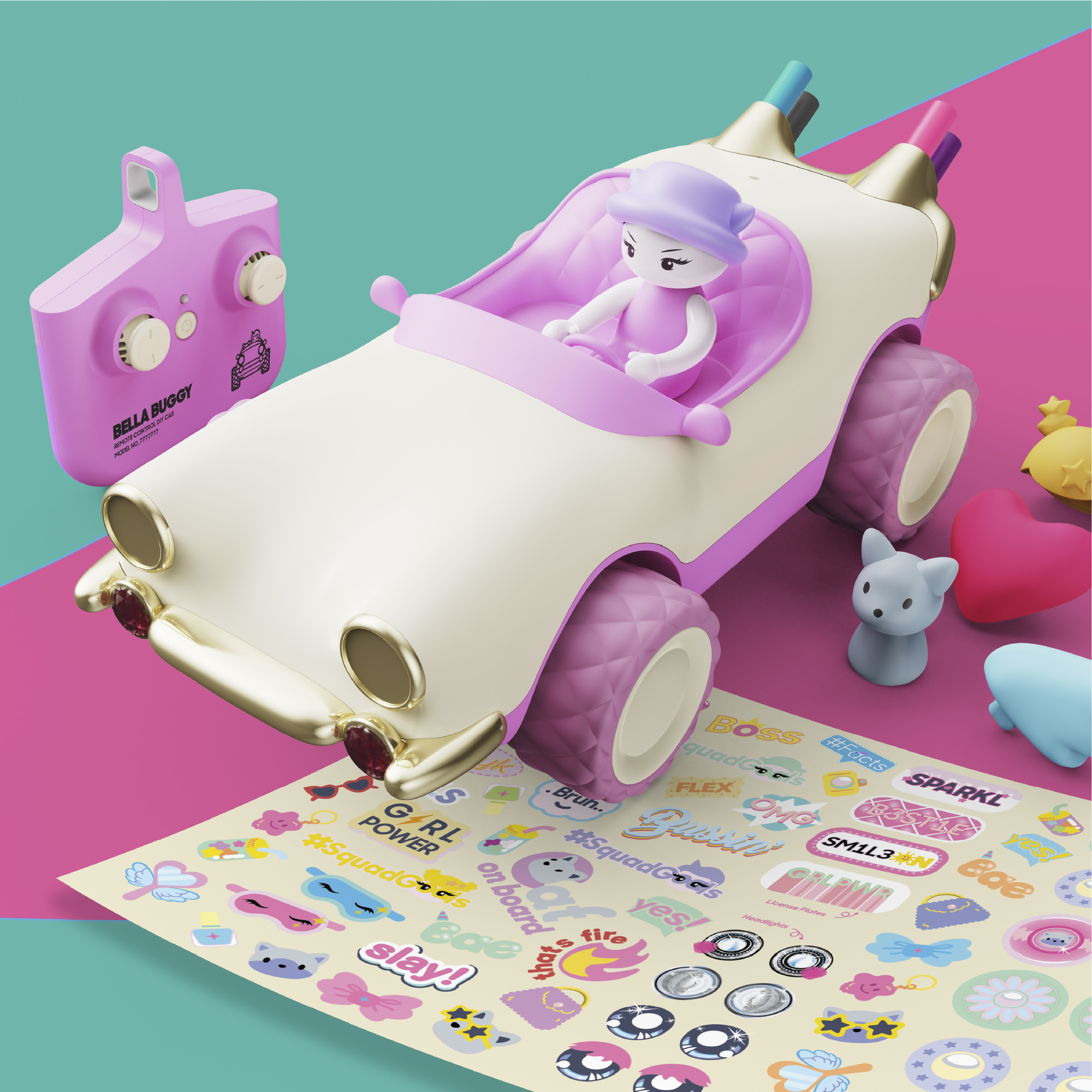 Bella buggy rc personalizzabile con accessori e stickers - sharper image - Sharper Image