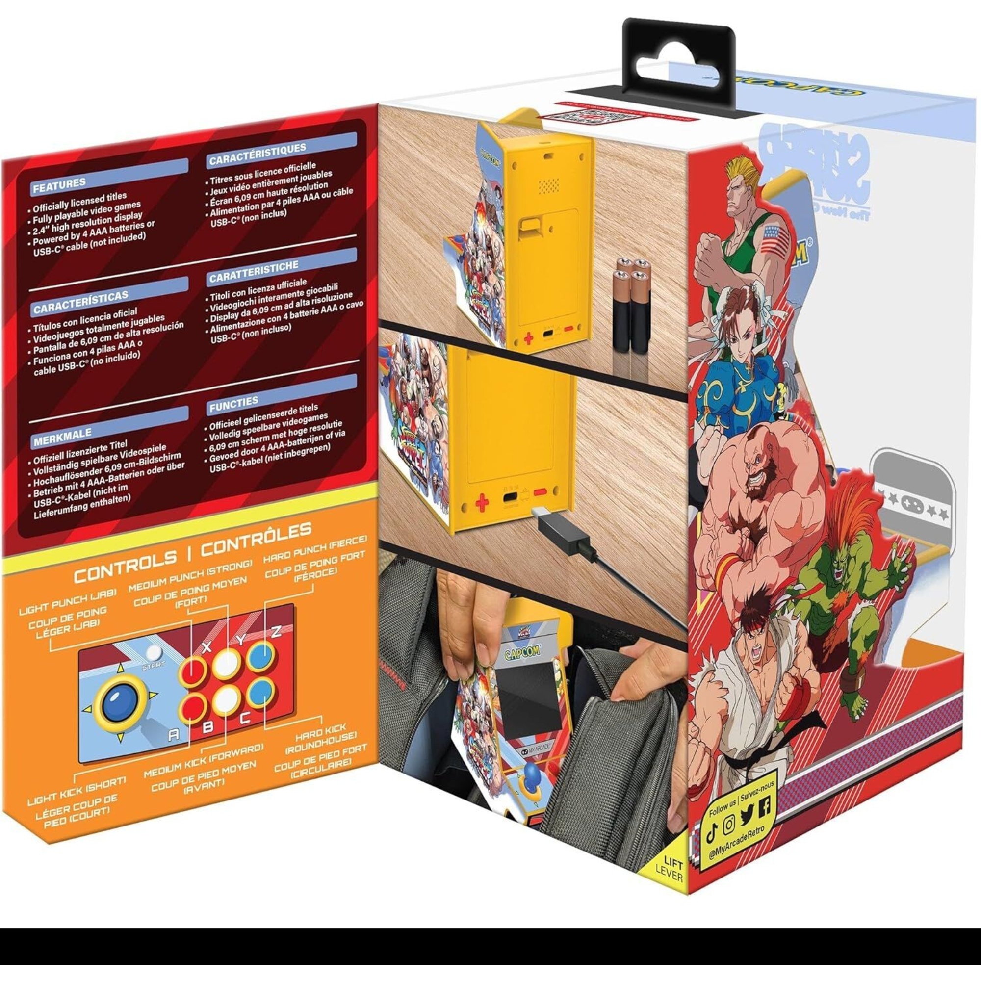 My arcade – nano player pro street fighter™  6,1cm con 64 giochi - MY ARCADE