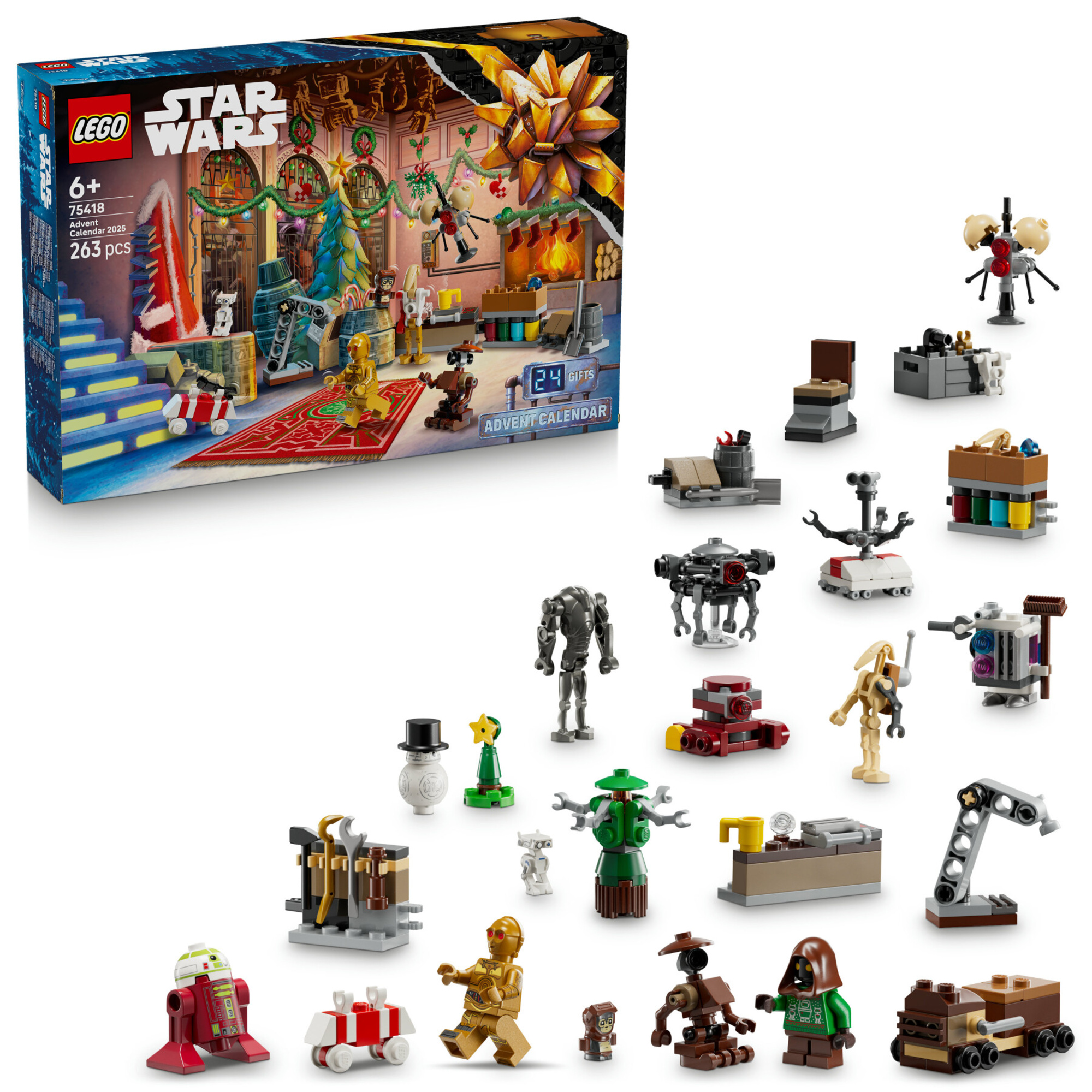 Lego star wars- 75418 - calendario avvento star wars 2025 con 24 sorprese - Lego