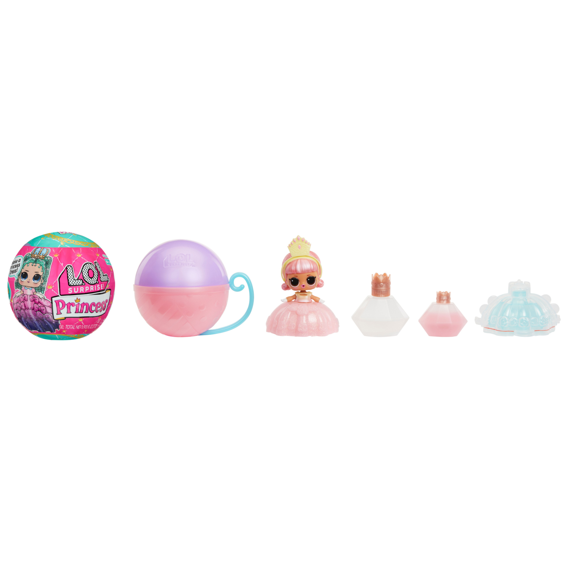 L.o.l. surprise! princess™  bambola  - gel colorati per vestito da principessa – cambio colore, 8 da collezionare - LOL