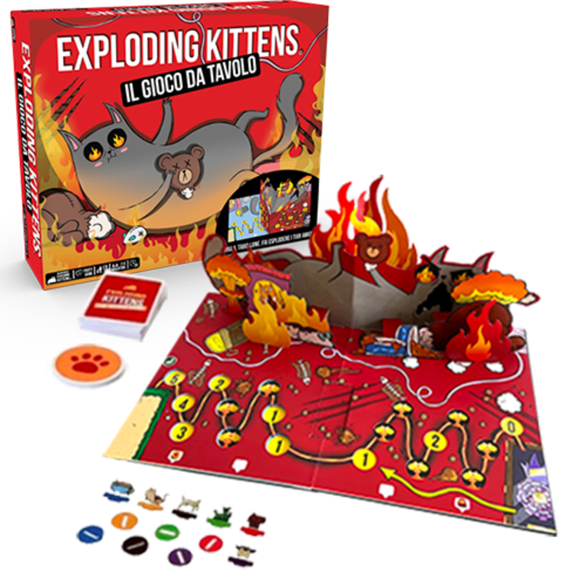 Exploding kittens gioco da tavolo – sfida esplosiva e divertimento unico - 2-6 giocatori - 7+ anni - ASMODEE