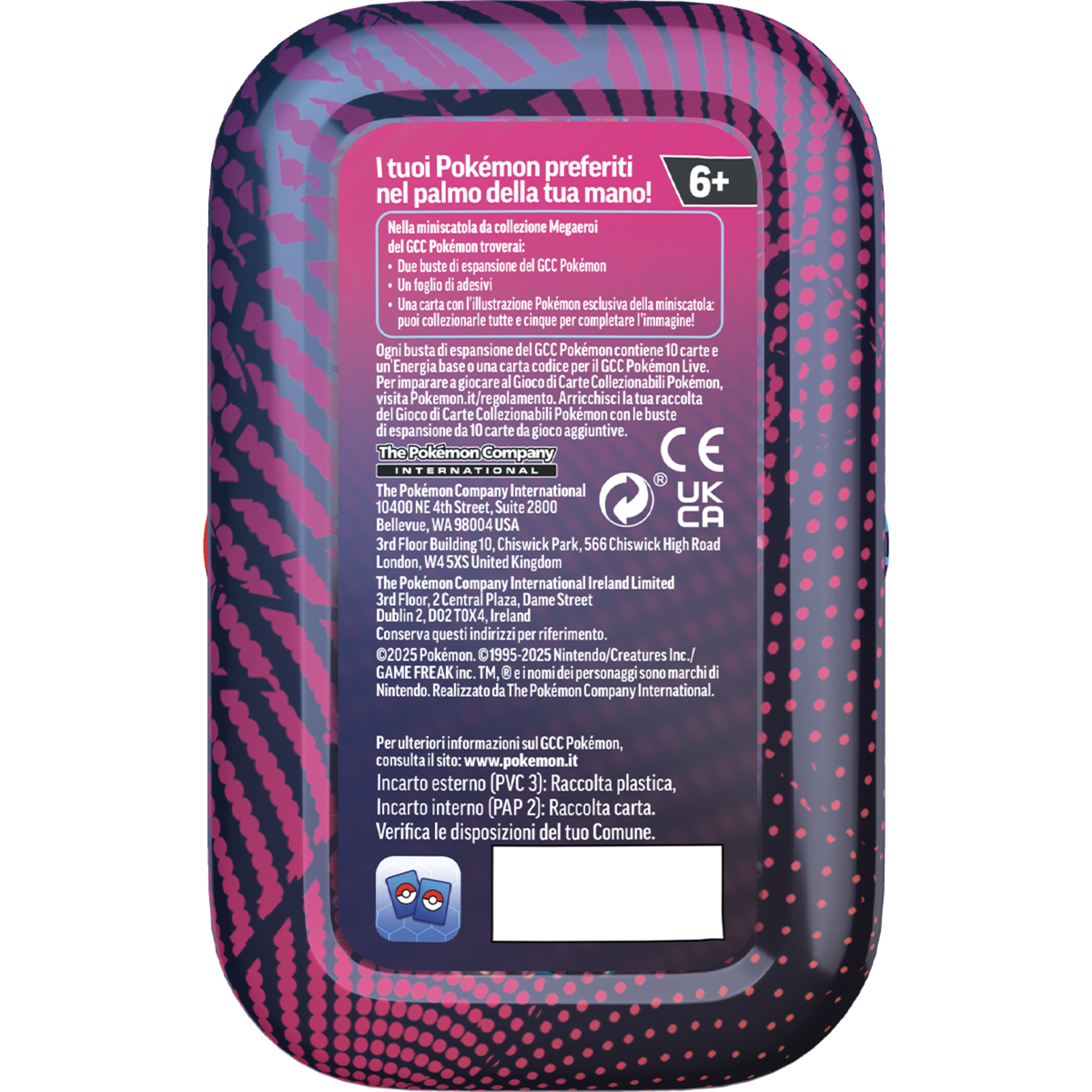 Pokémon - mini tin megaeroi - latta assortita da collezione con carte - POKEMON