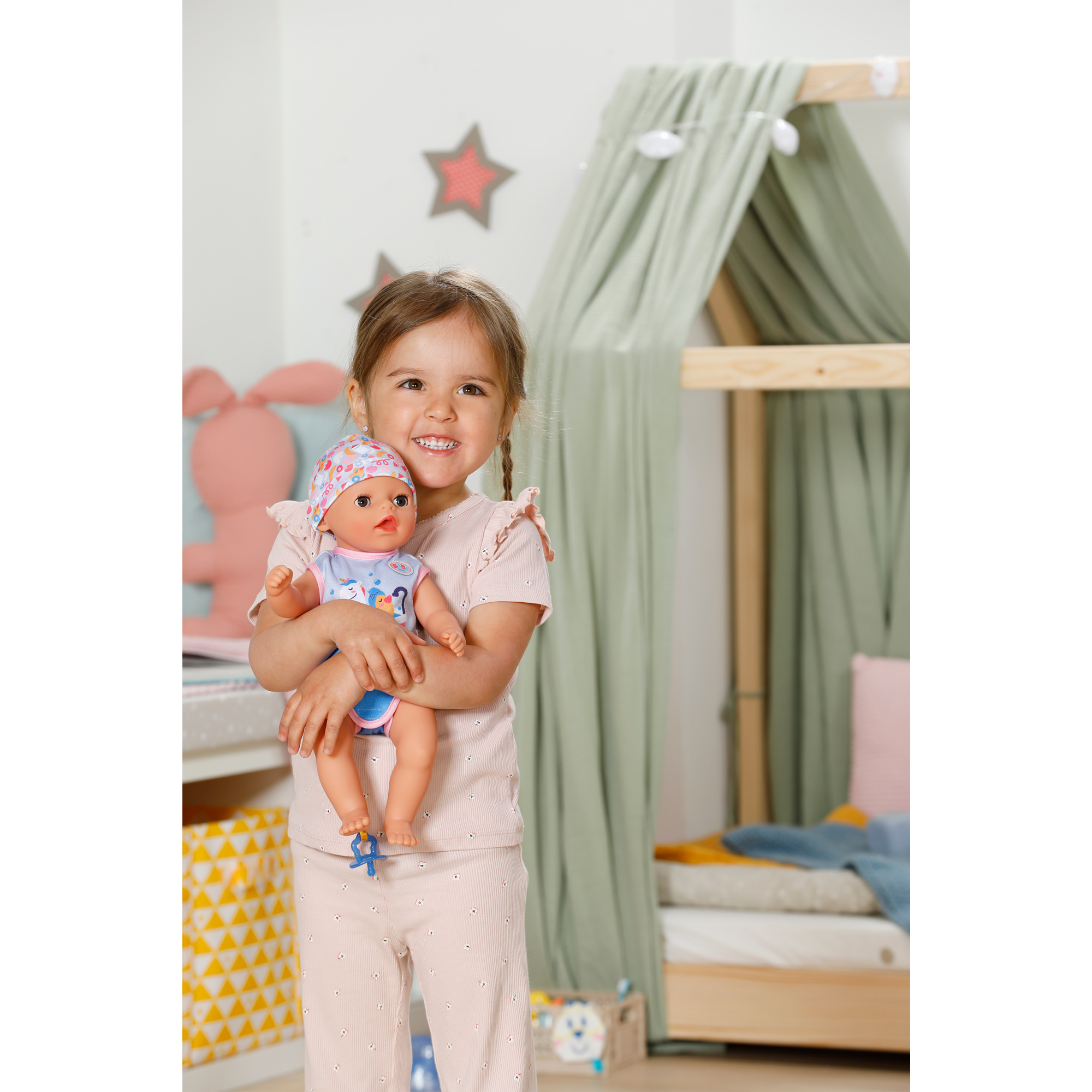 Baby born lukas bagnetto 36cm, bambola con 7 funzioni per bambini da 1 anno, funziona senza batteria, con accessori per il bagno - BABY BORN