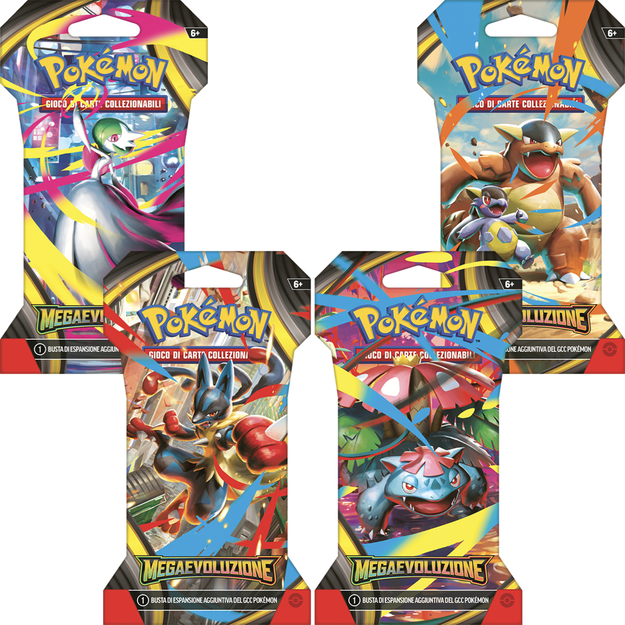 Pokémon - mega evoluzione - busta assortita 10 carte in paper sleeve - POKEMON