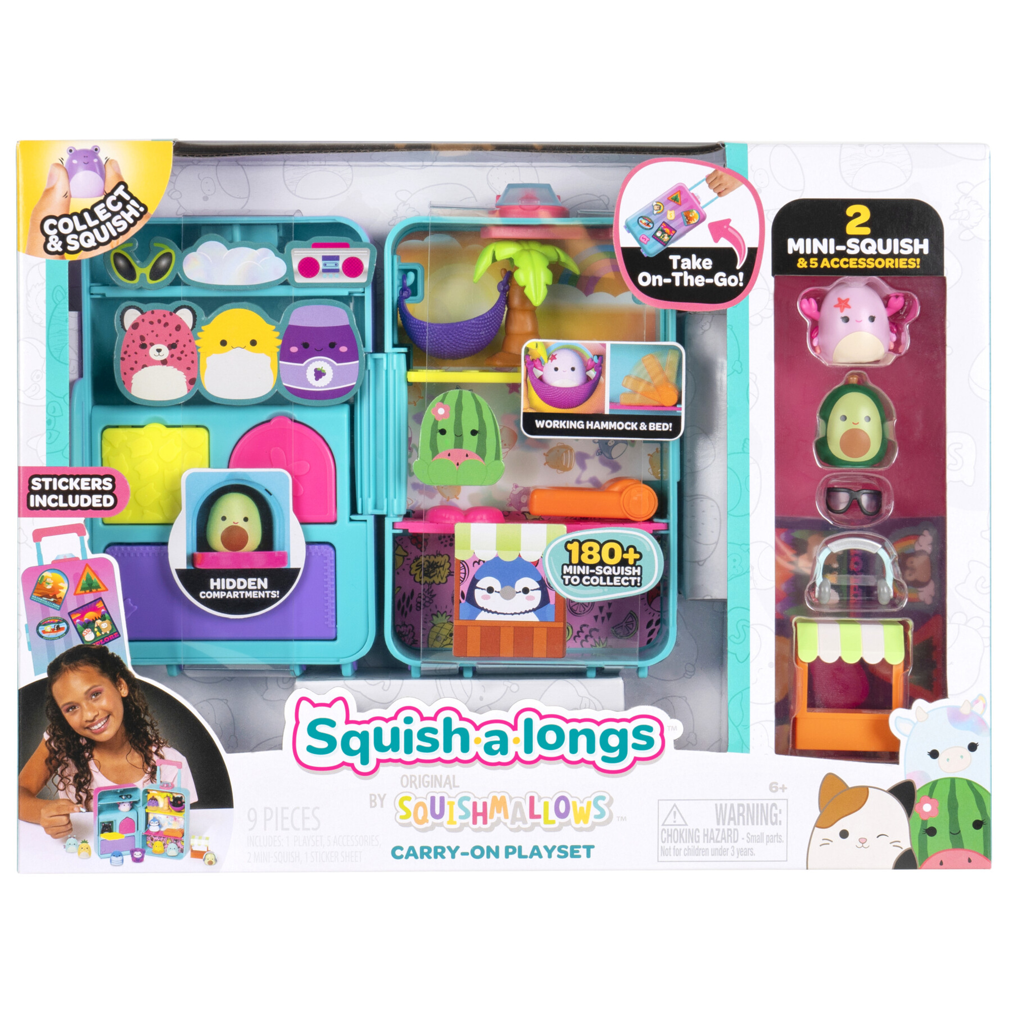 Squish a longs playset trolley con accessori e personaggi - SQUISH A LONGS