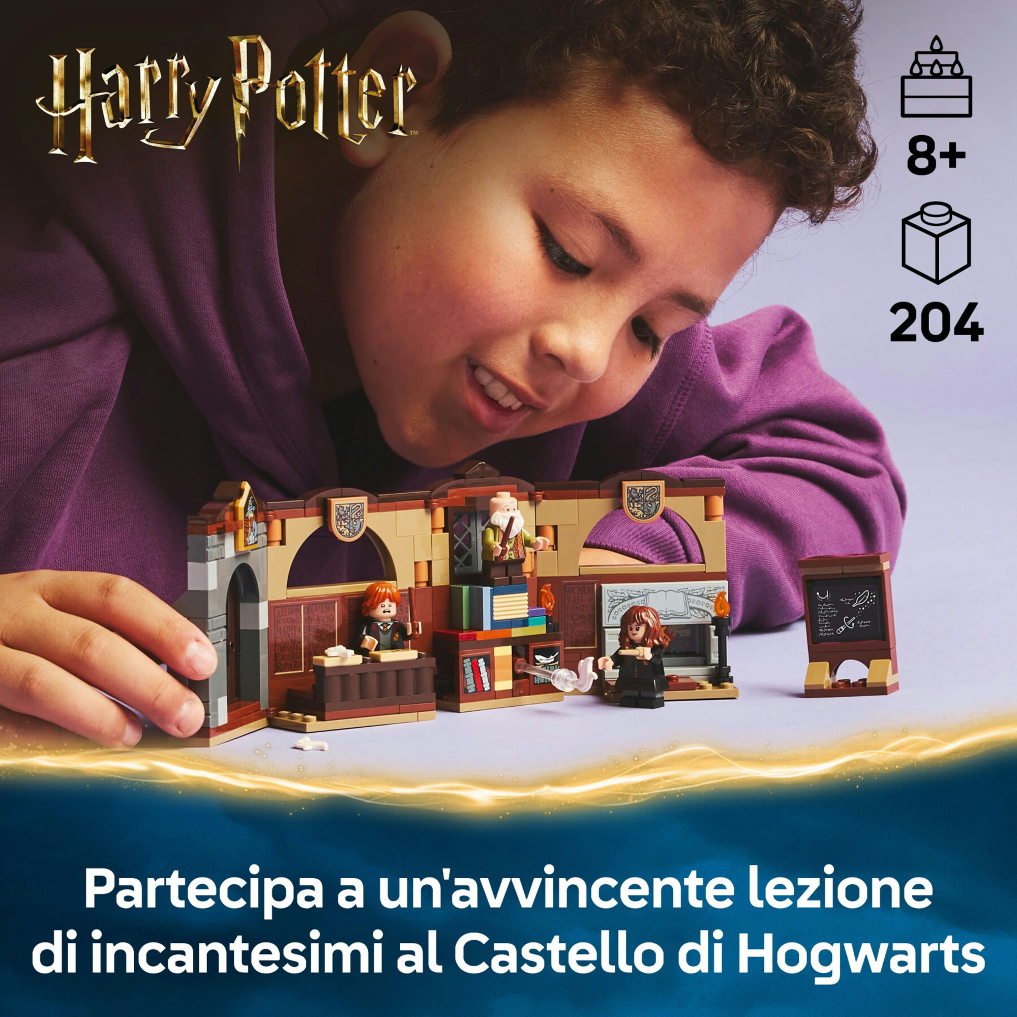 Lego harry potter - 76442 - lezione incantesimi hogwarts - set con 3 minifigure 8+ - Harry Potter, LEGO® Harry Potter™, Lego