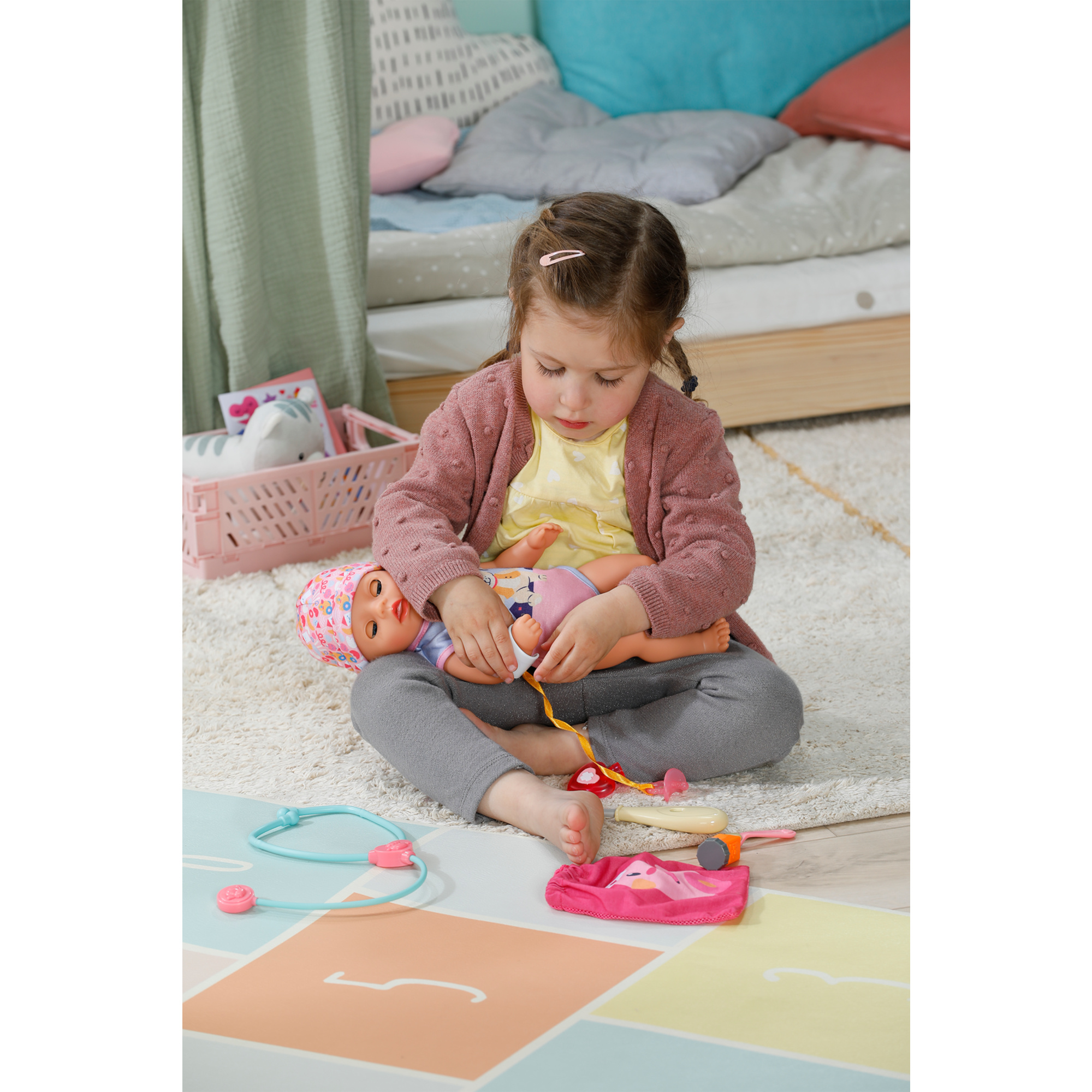 Baby born lena dottoressa 36cm, bambola con 7 funzioni per bambini da 1 anno, funziona senza batteria, con accessori come il dottore - BABY BORN