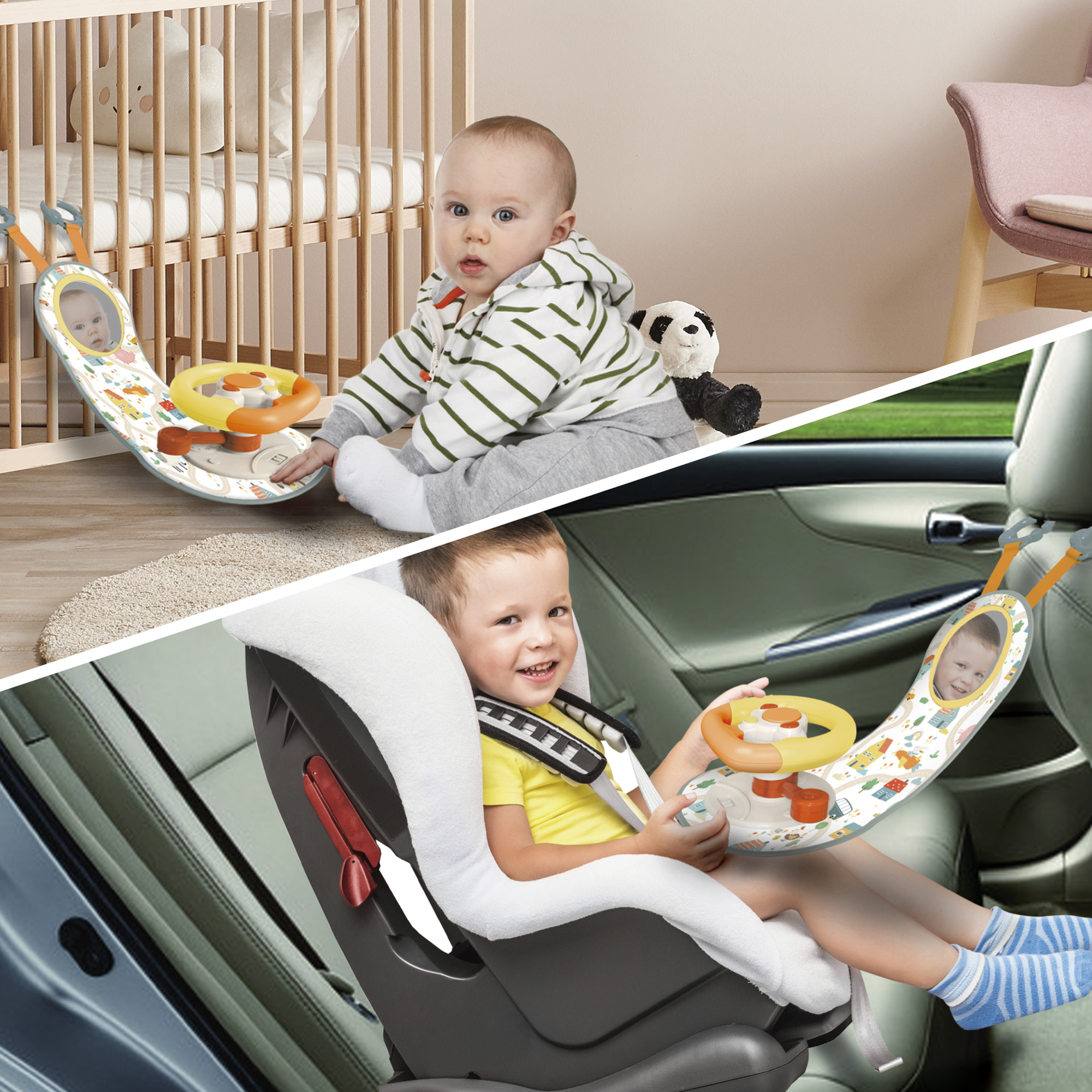 Primo volante giocattolo con suoni e luci per bambini - BABY SMILE