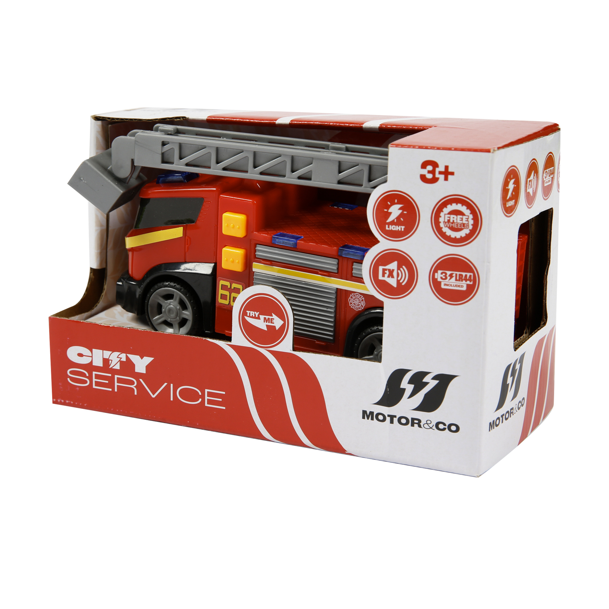 Mini veicoli emergenza con luci e suoni - camion ed elicottero assortito - 