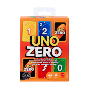 Mattel games - uno zero, nuova versione dell'iconico gioco, vinci con il punteggio più basso, blocco segnapunti incluso, 2-8 giocatori - UNO