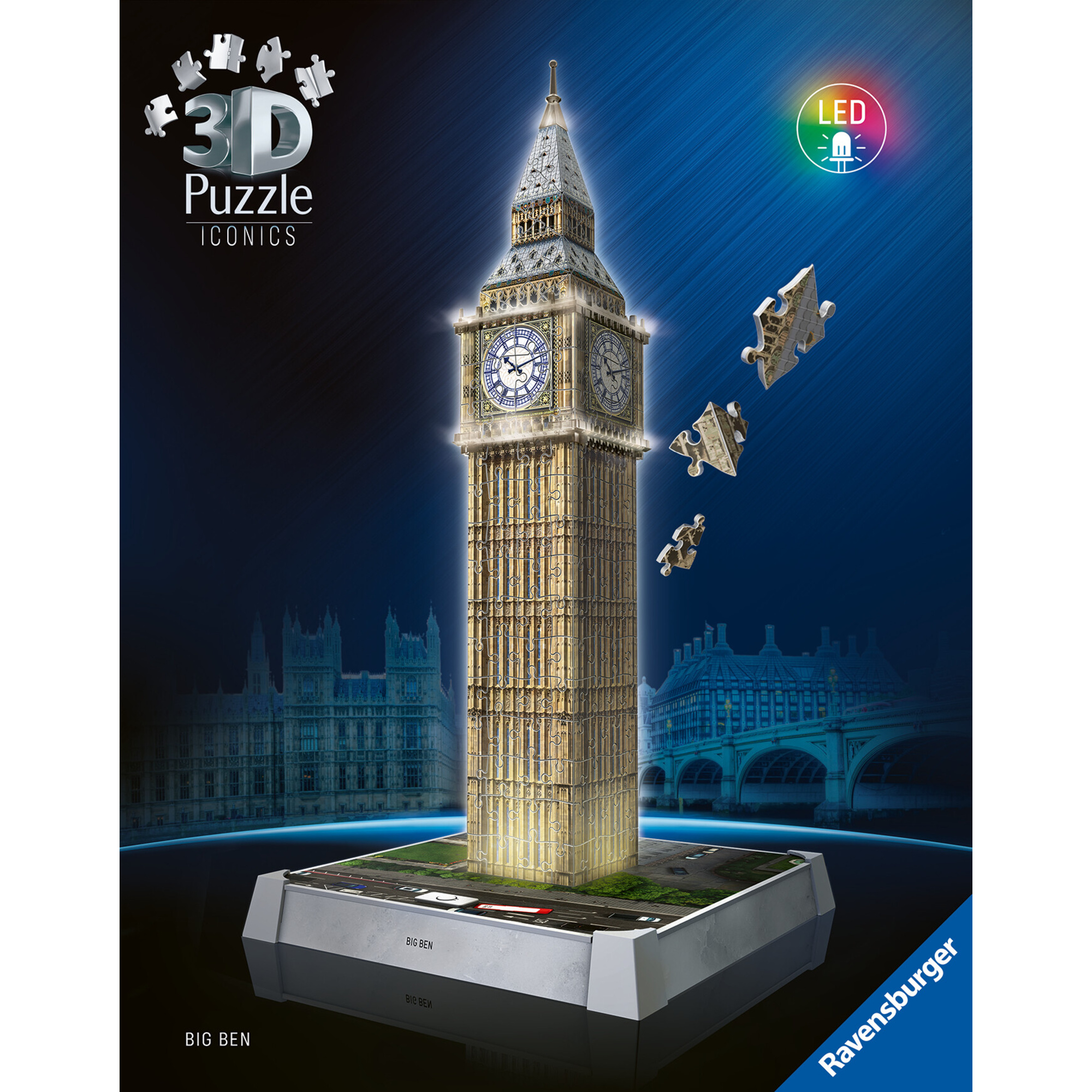 Puzzle 3d iconico: big ben - replica dettagliata in un affascinante modello puzzle 3d - RAVENSBURGER