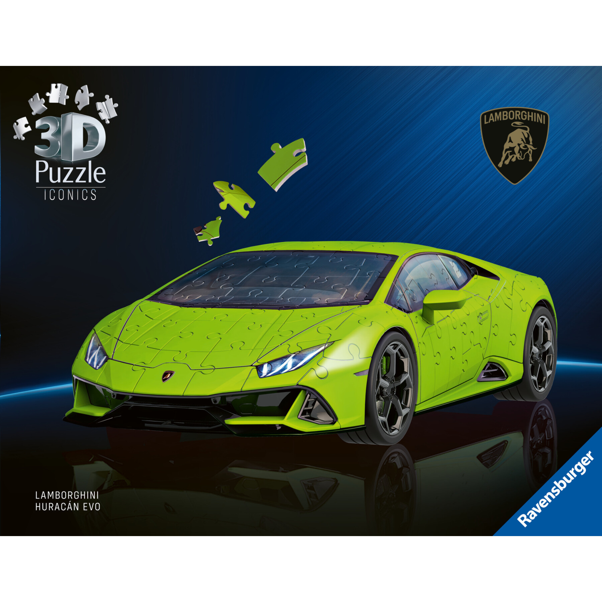 Puzzle 3d iconico: lamborghini huracán evo - una vera icona delle auto sportive in un dettagliato modello in scala 1:18 - RAVENSBURGER